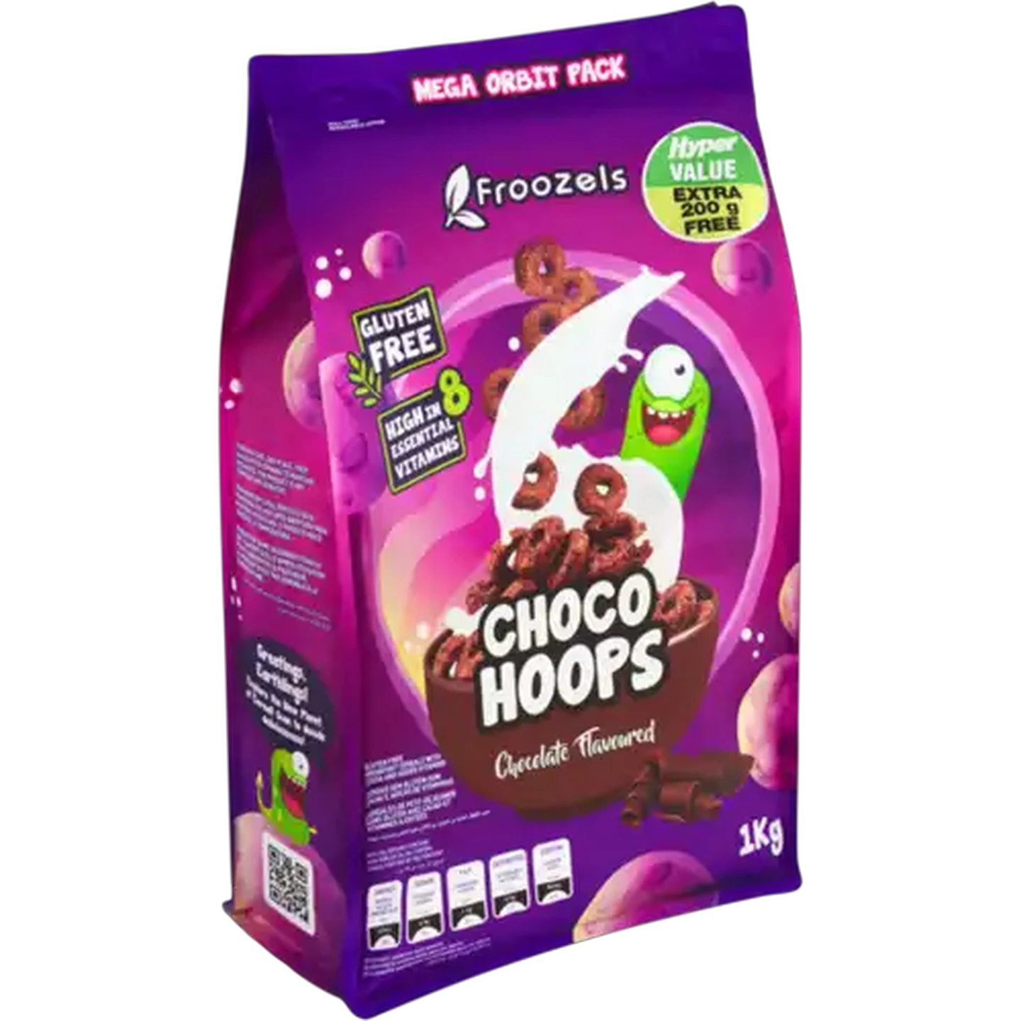 Image of Froozels Chocolate Flavoured Choco Hoops 1kg