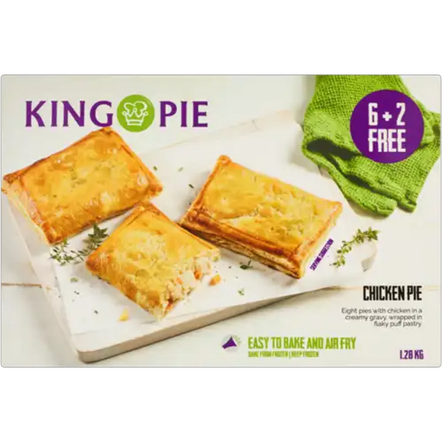 Image of King Pie Frozen Chicken Pie 8 Pack