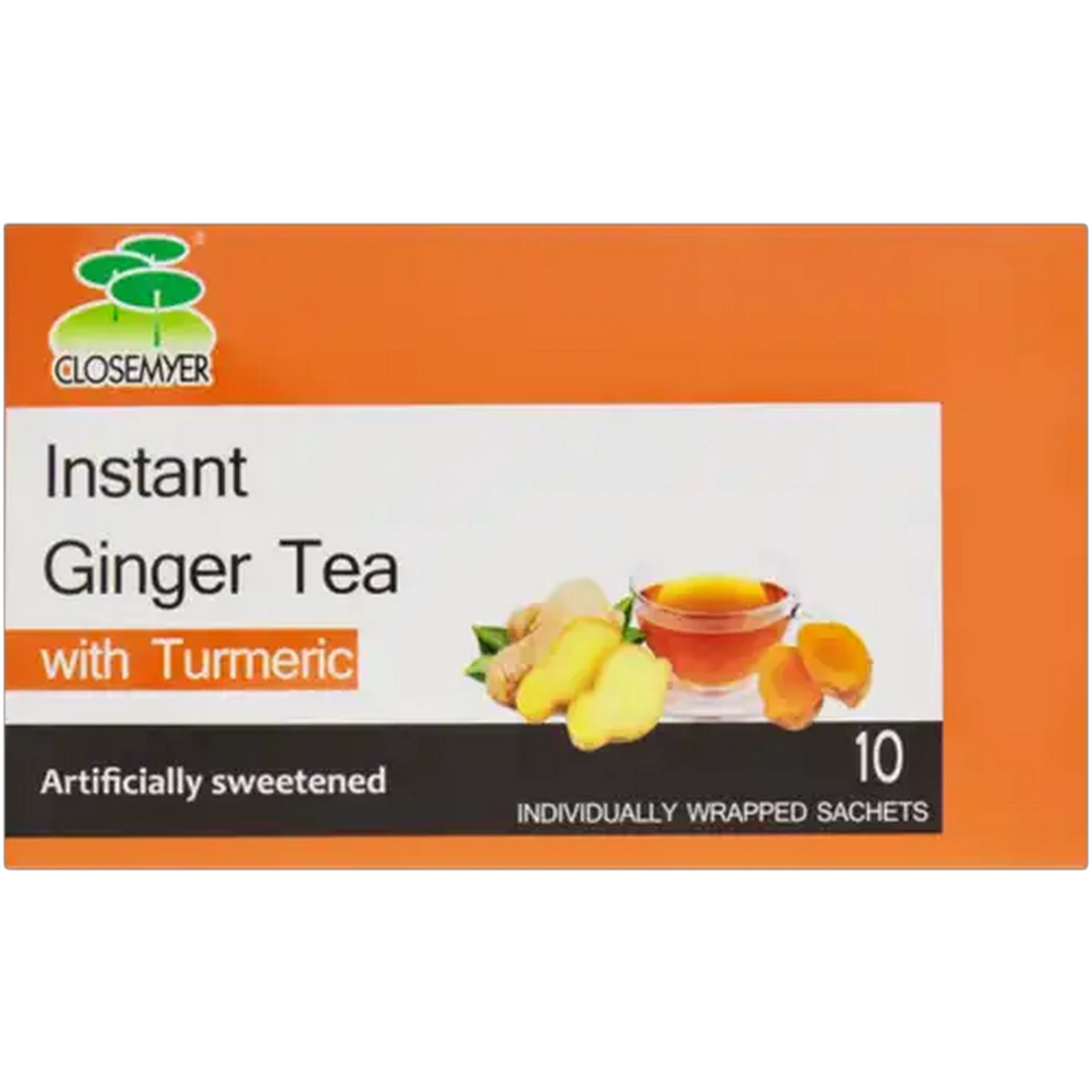 Image of Closemyer Instant Ginger Tea with Turmeric 10 Pack