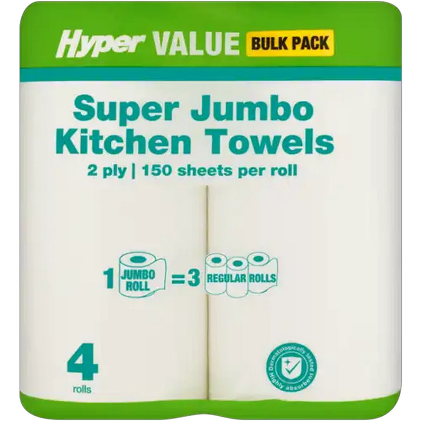 Image of Hyper Value Super Jumbo Kitchen Towels 4 Pack