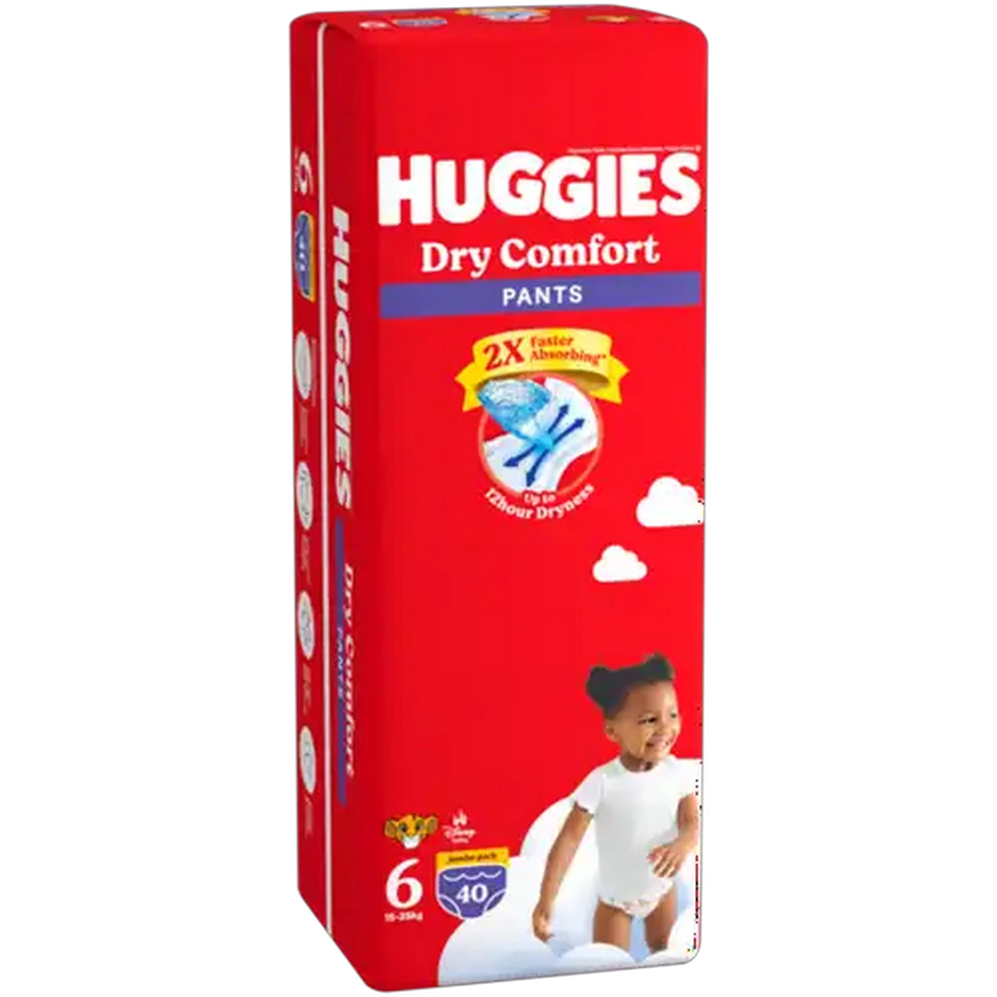 Image of Huggies Dry Comfort Size 6 Disposable Nappy Pants 40 Pack