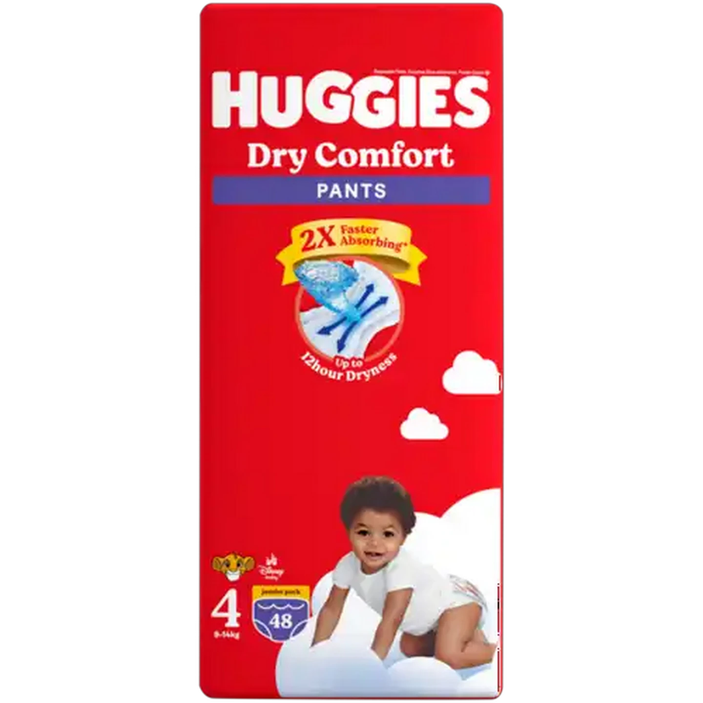 Image of Huggies Dry Comfort Size 4 Disposable Nappy Pants 48 Pack