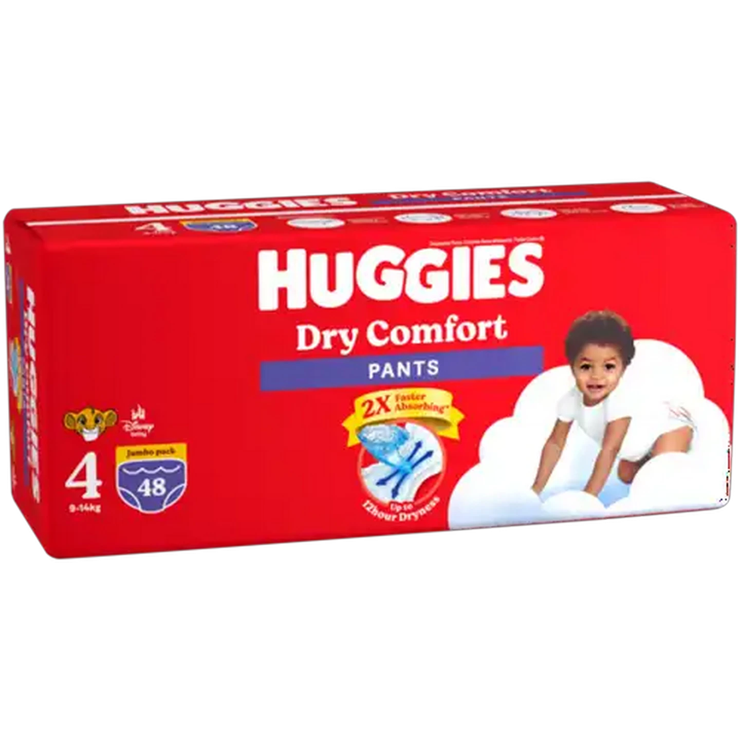 Image of Huggies Dry Comfort Size 4 Disposable Nappy Pants 48 Pack