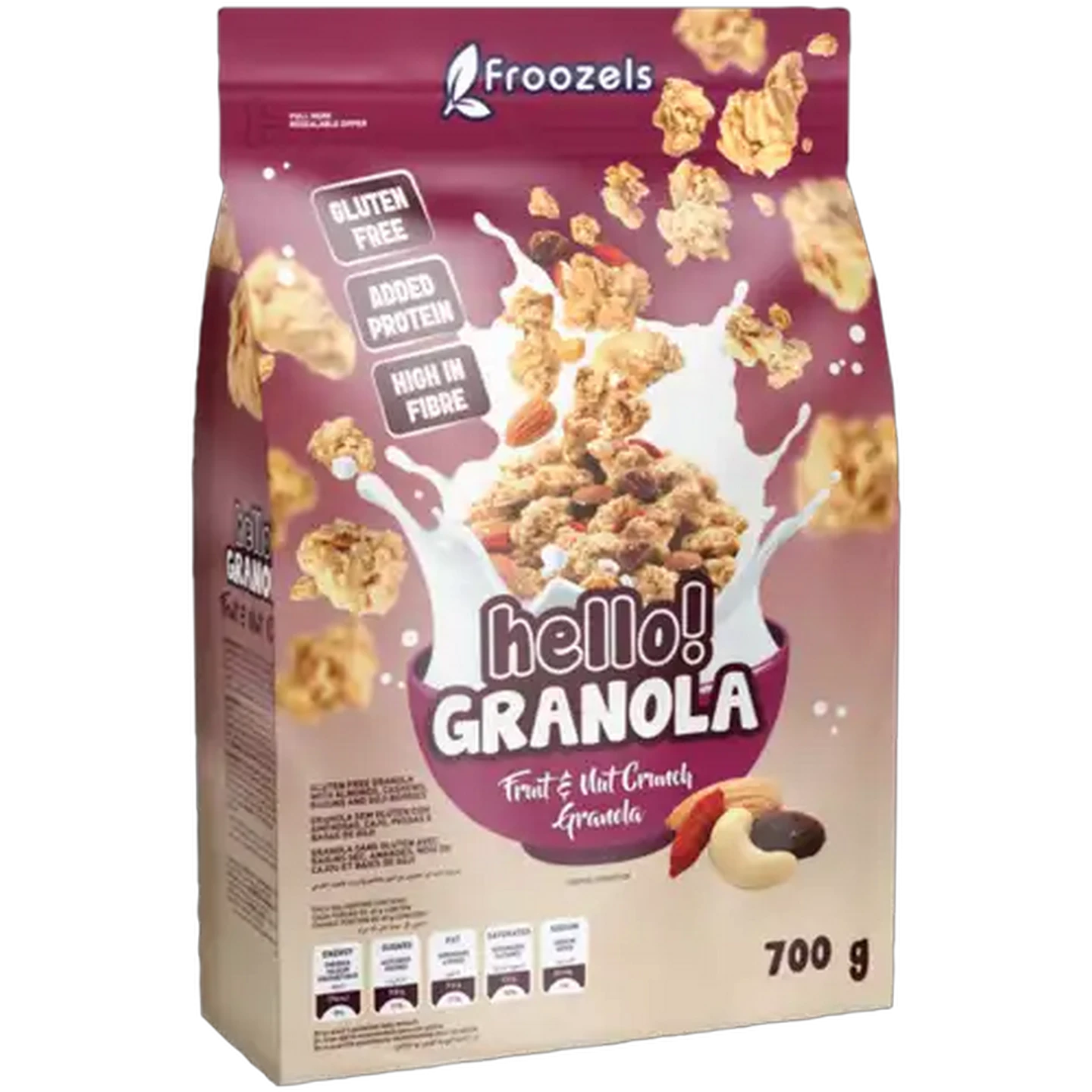 Image of Froozels hello! Gluten Free Fruit & Nut Crunch Granola 700g