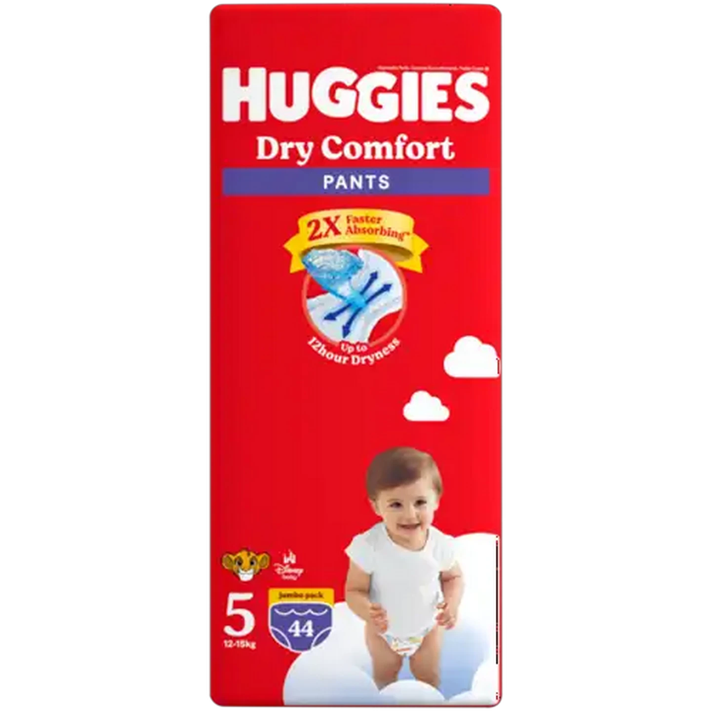 Image of Huggies Dry Comfort Size 5 Disposable Nappy Pants 44 Pack
