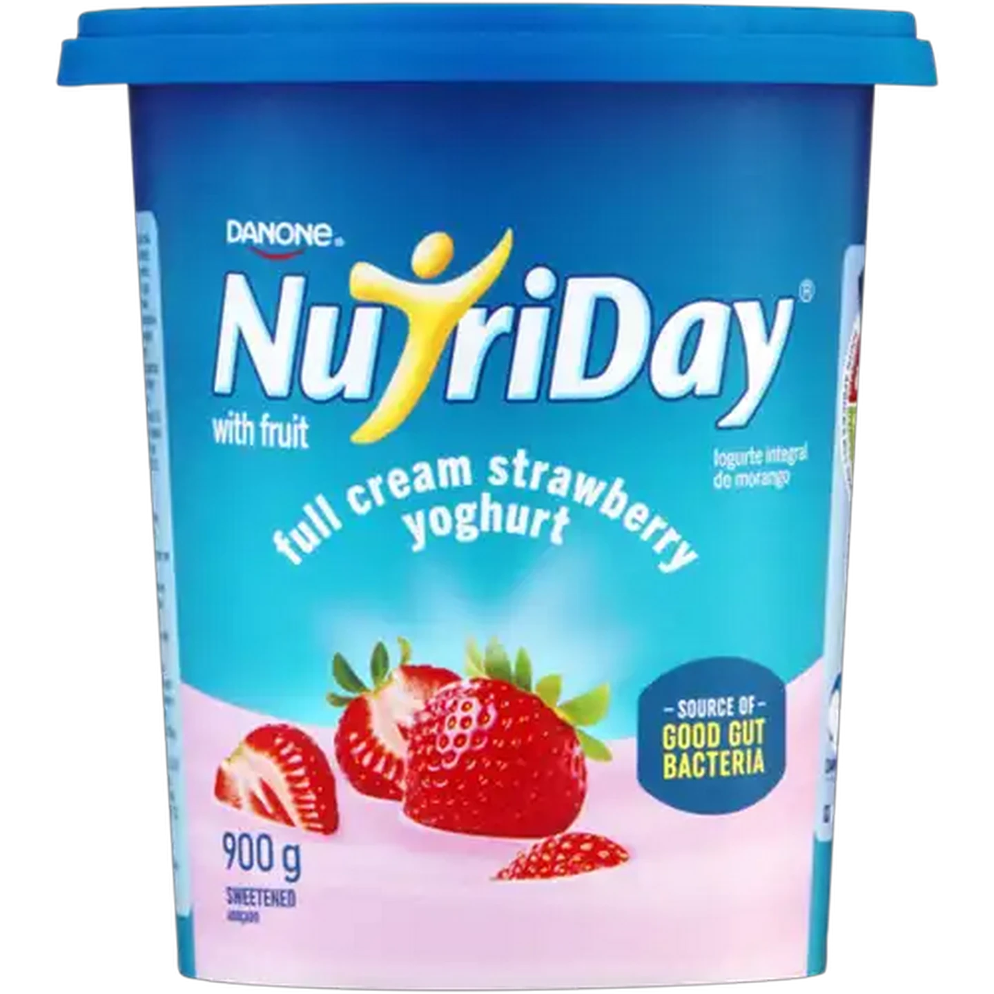 Image of Danone NutriDay Strawberry Full Cream Yoghurt with Fruit 900g