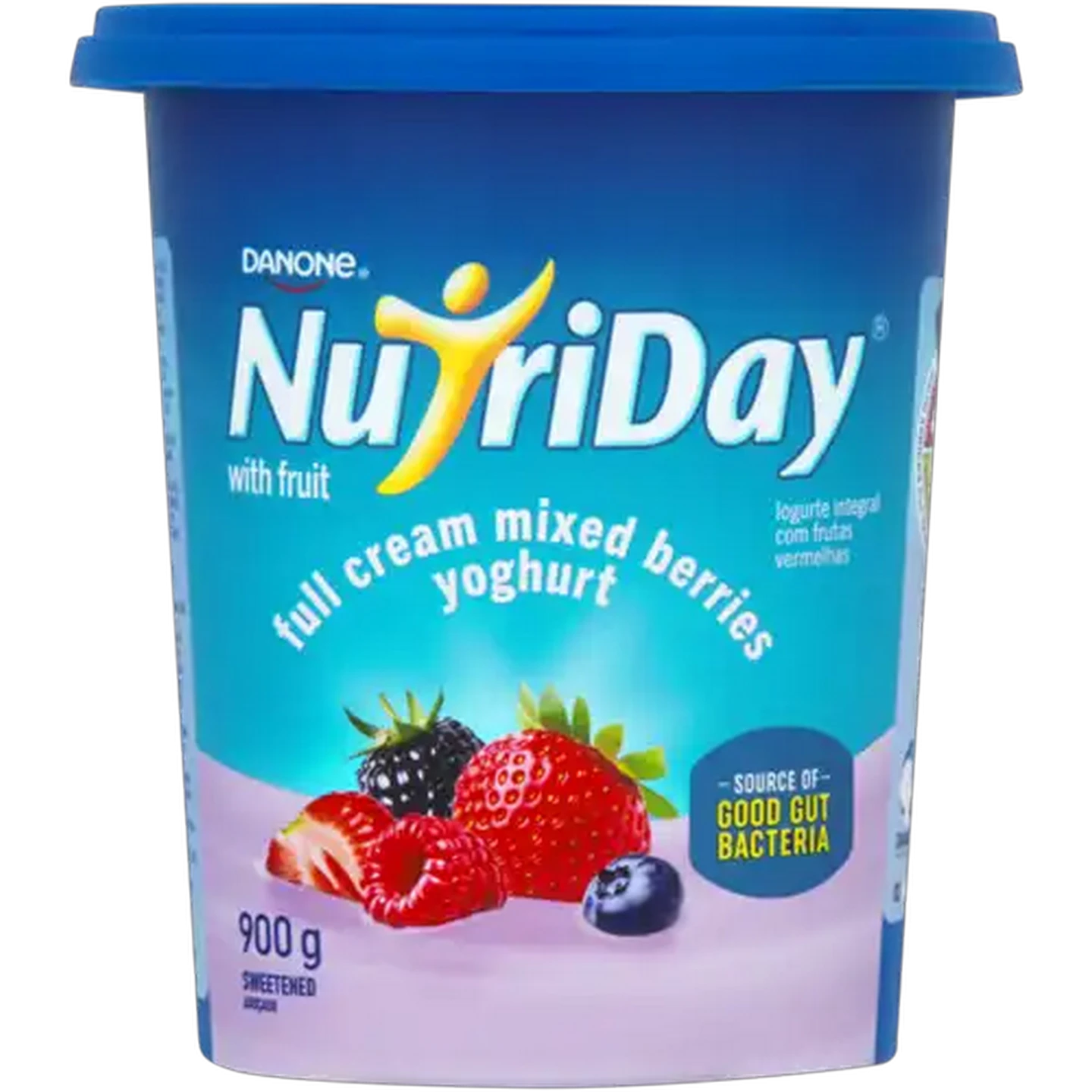 Image of Danone NutriDay Mixed Berries Full Cream Yoghurt with Fruit 900g