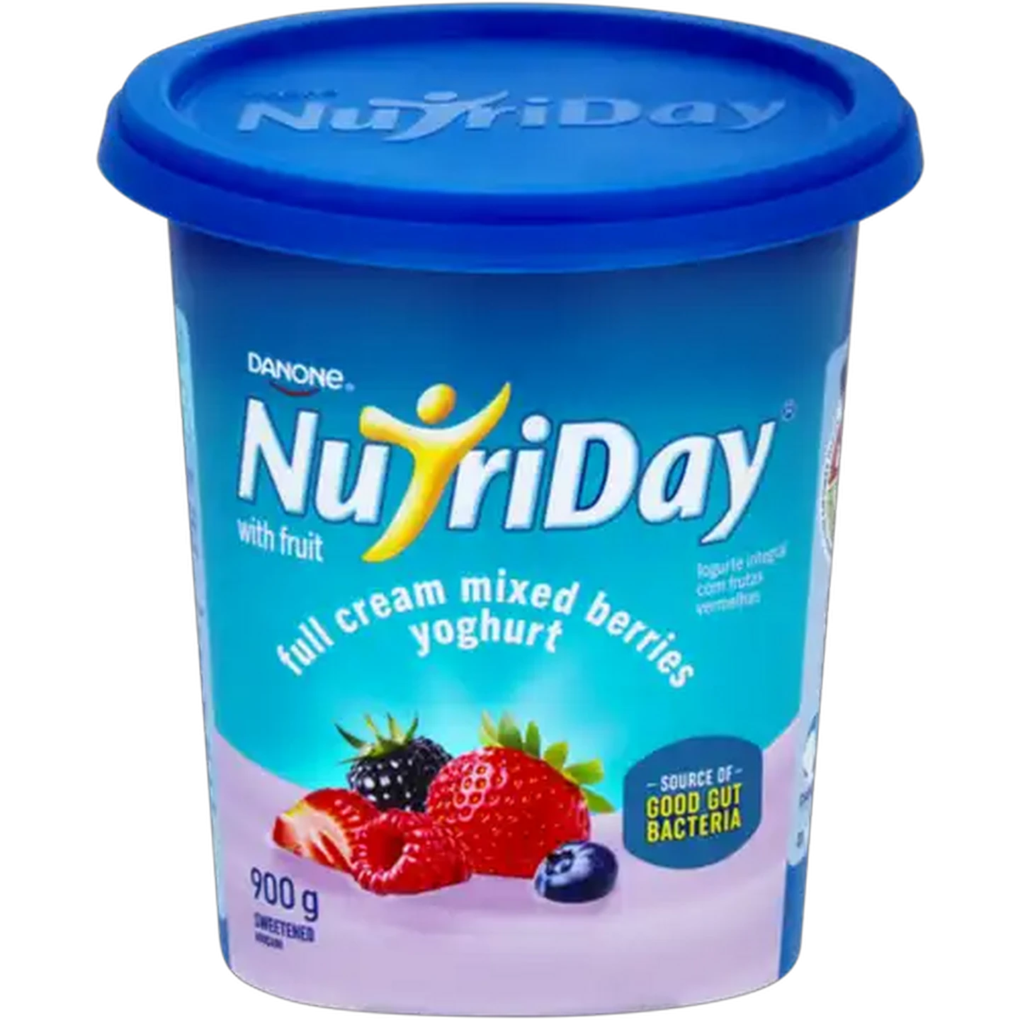 Image of Danone NutriDay Mixed Berries Full Cream Yoghurt with Fruit 900g