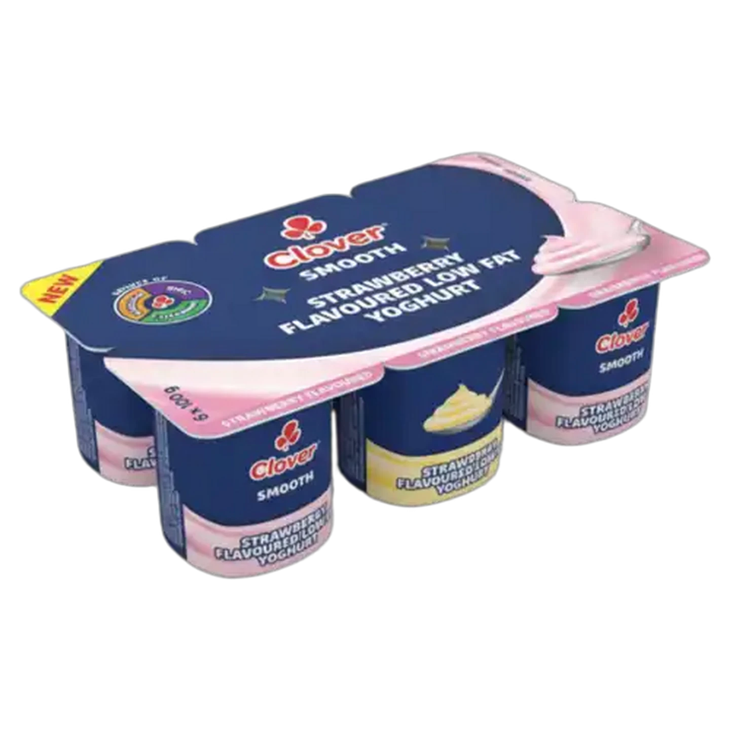 Image of Clover Assorted Smooth Low Fat Yoghurt 6 x 100g