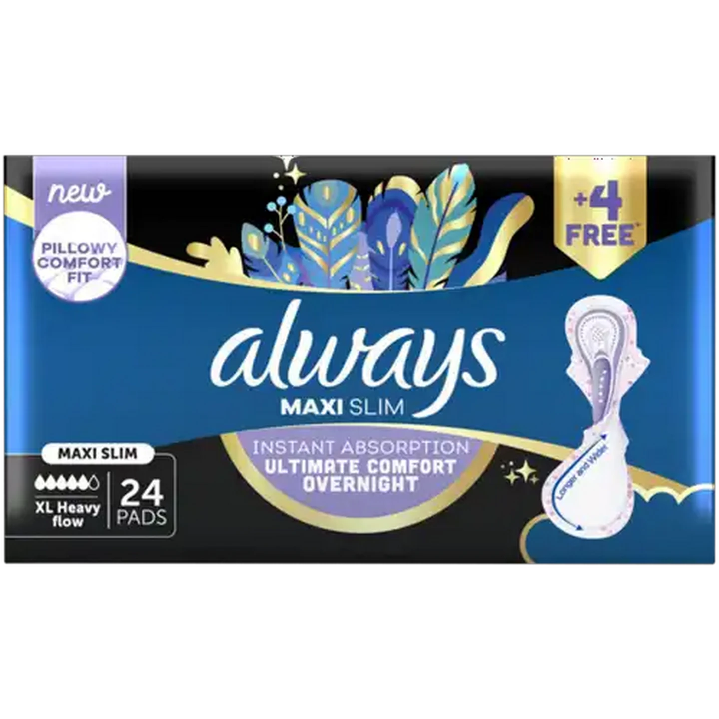 Image of Always XL Heavy Flow Maxi Slim Sanitary Pads 24 Pack