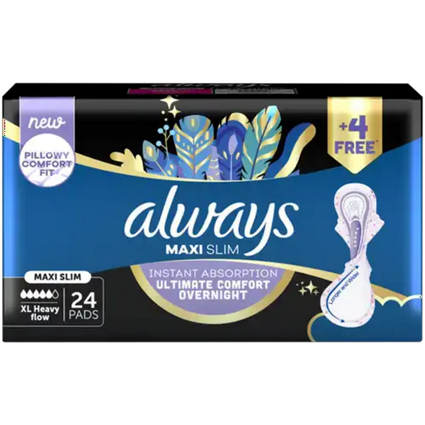 Image of Always XL Heavy Flow Maxi Slim Sanitary Pads 24 Pack