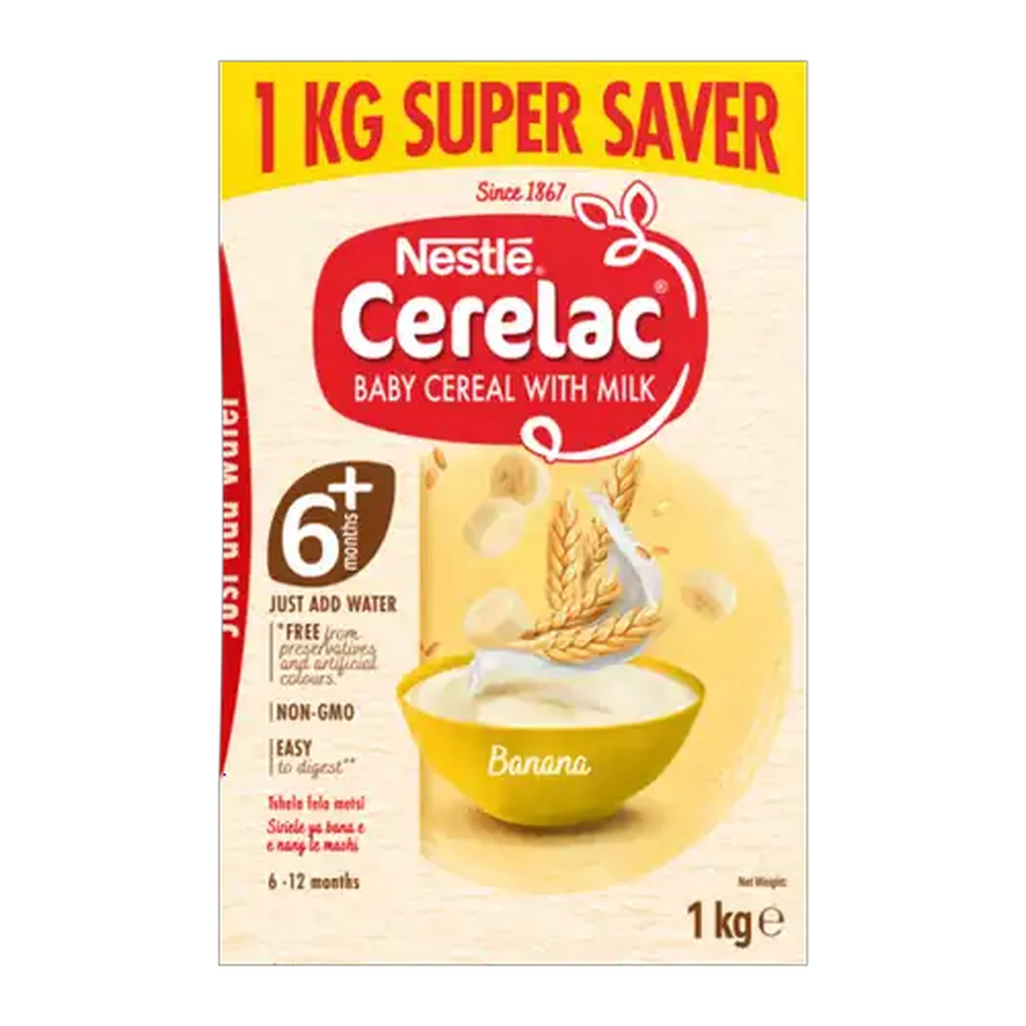 Image of Nestlé Cerelac Banana Baby Cereal with Milk 1kg