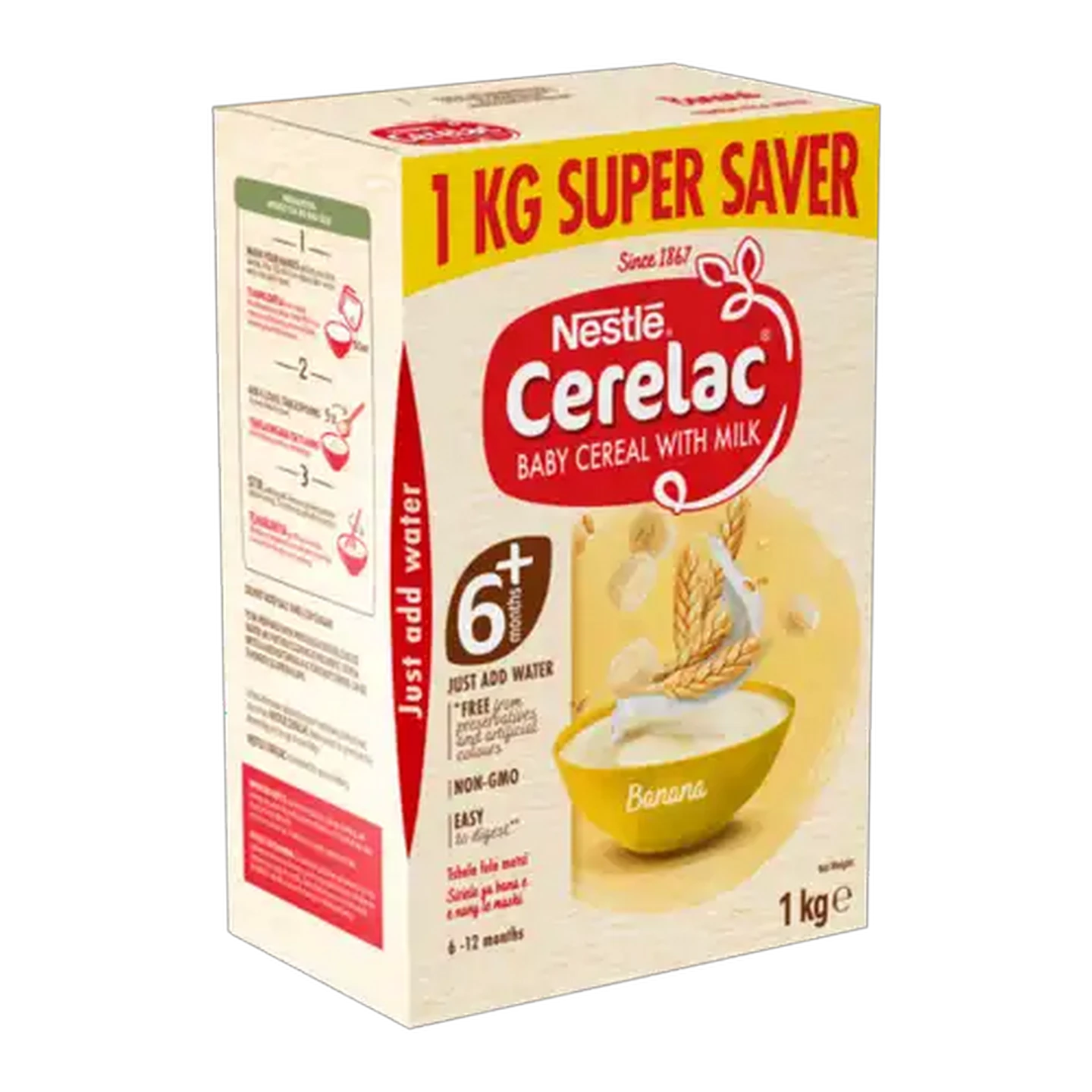 Image of Nestlé Cerelac Banana Baby Cereal with Milk 1kg
