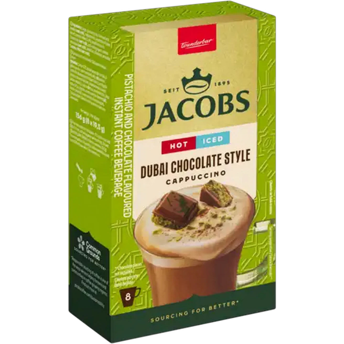 Image of Jacobs Dubai Chocolate Style Instant Cappuccino 8 x 19.5g