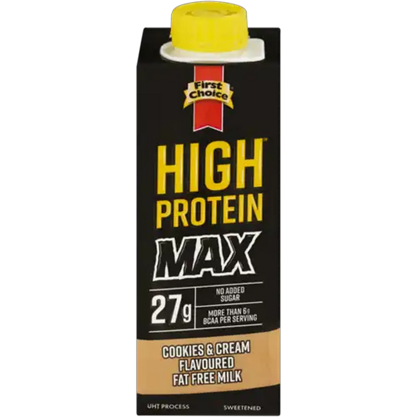 Image of First Choice Max Cookies & Cream Flavoured Fat Free High Protein Milk 250ml