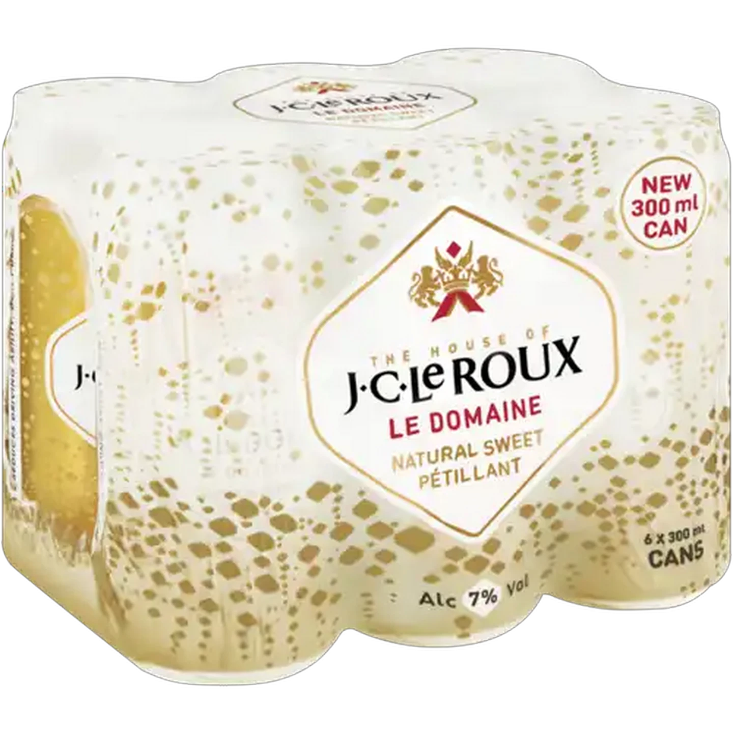 Image of J.C. Le Roux Le Domaine Natural Sweet Pétillant Sparkling Wine Cans 6 x 300ml