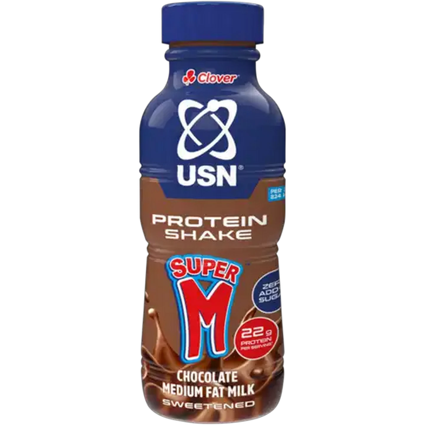 Image of Clover Super M Chocolate USN Medium Fat Milk Protein Shake 300ml