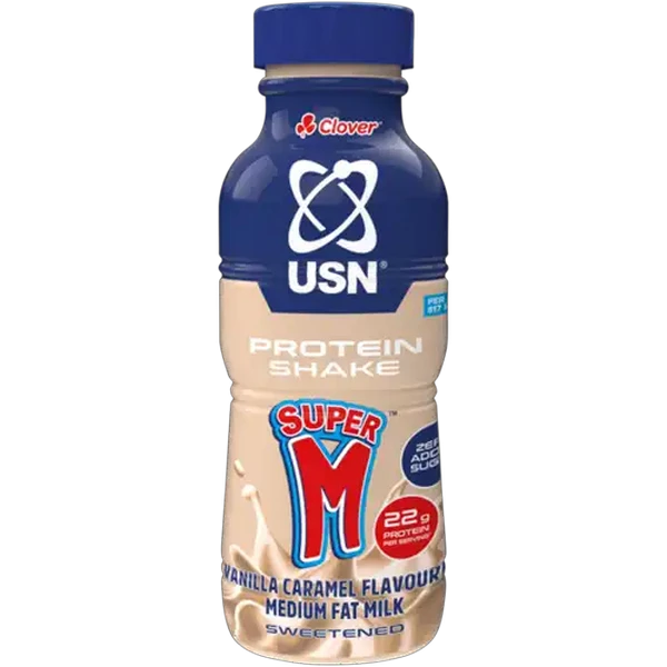 Clover Super M USN Vanilla Caramel Flavoured Medium Fat Protein Shake 300ml