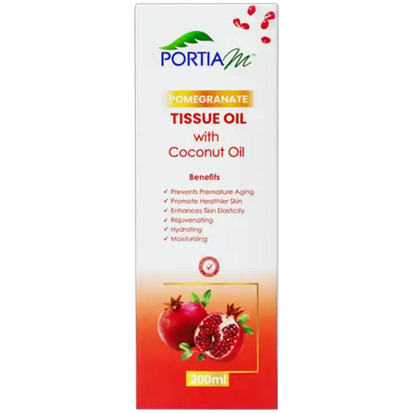 Image of Portia M Pomegranate Tissue Oil with Coconut Oil 200ml