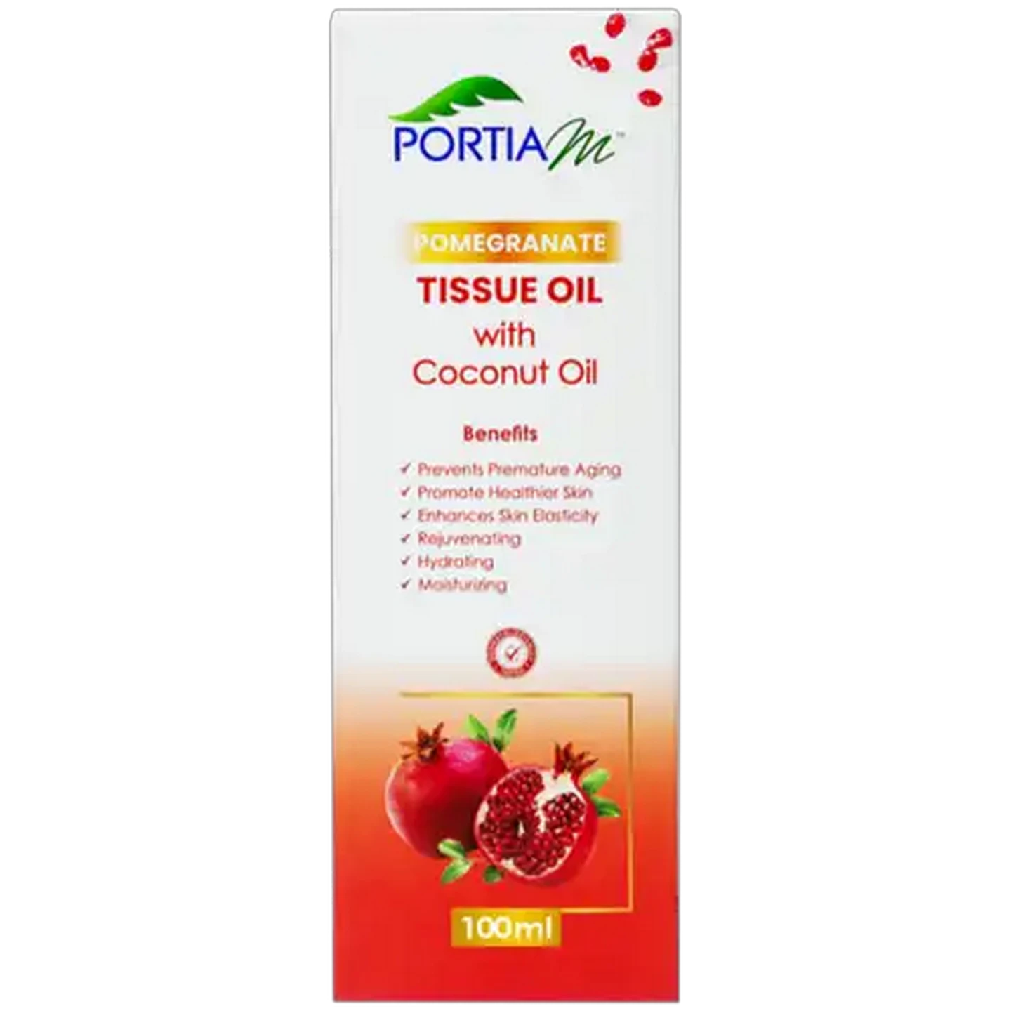Image of Portia M Pomegranate Tissue Oil with Coconut Oil 100ml