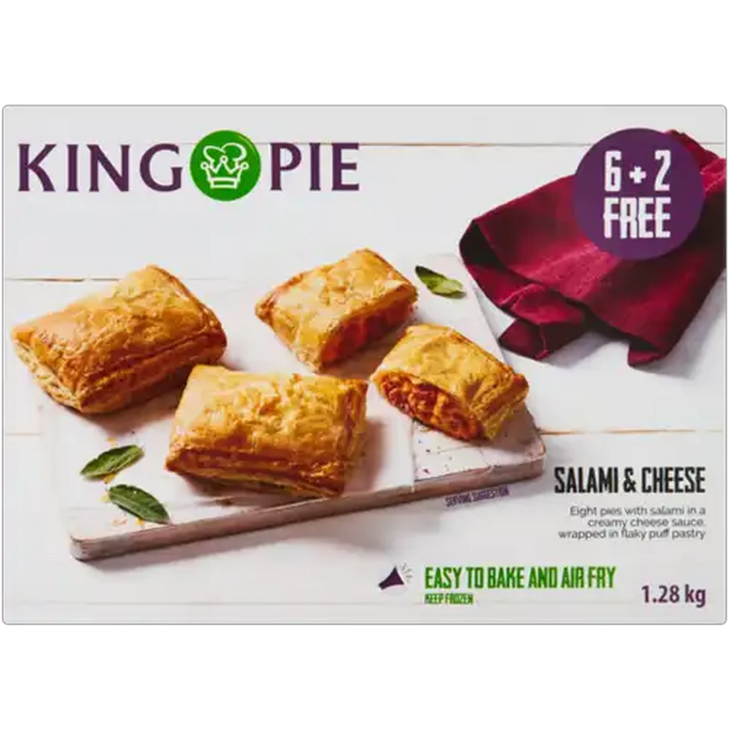 Image of King Pie Frozen Salami & Cheese Pies 8-Pack