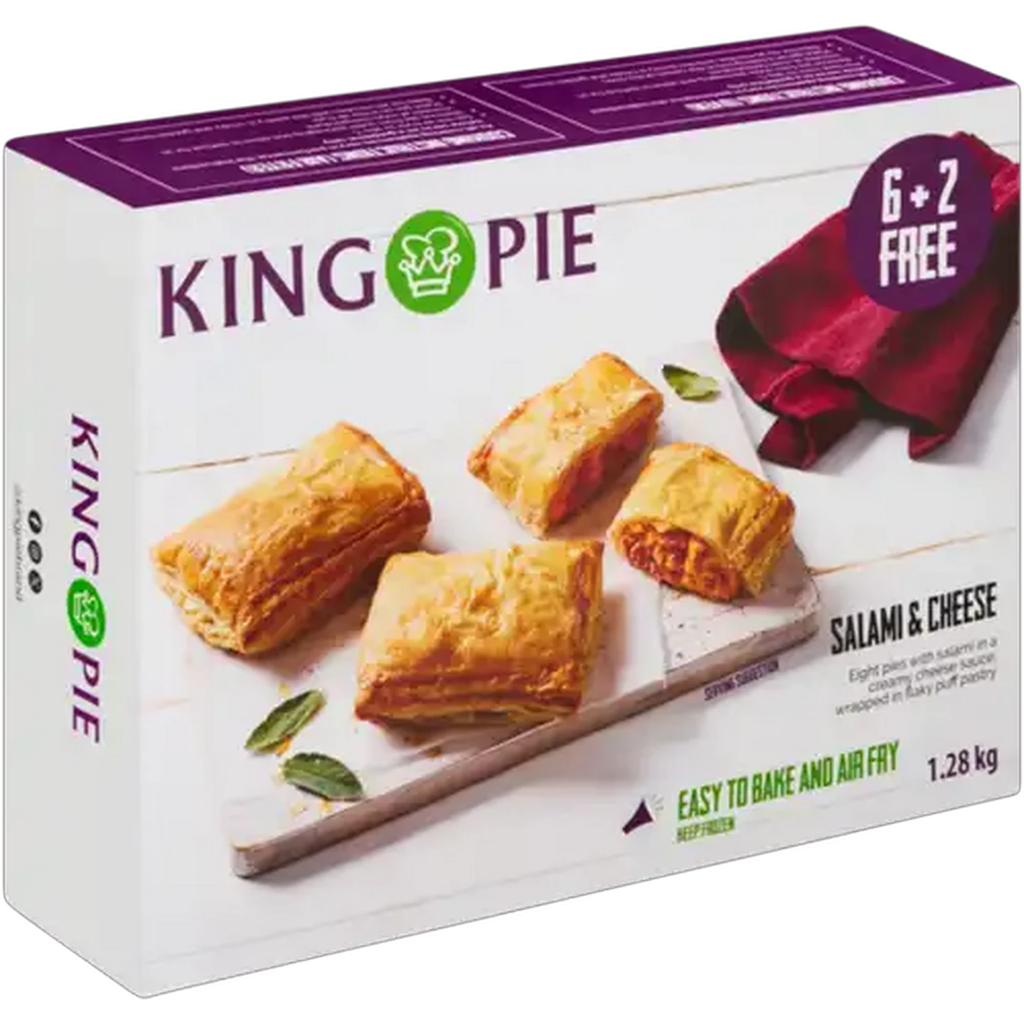 Image of King Pie Frozen Salami & Cheese Pies 8-Pack
