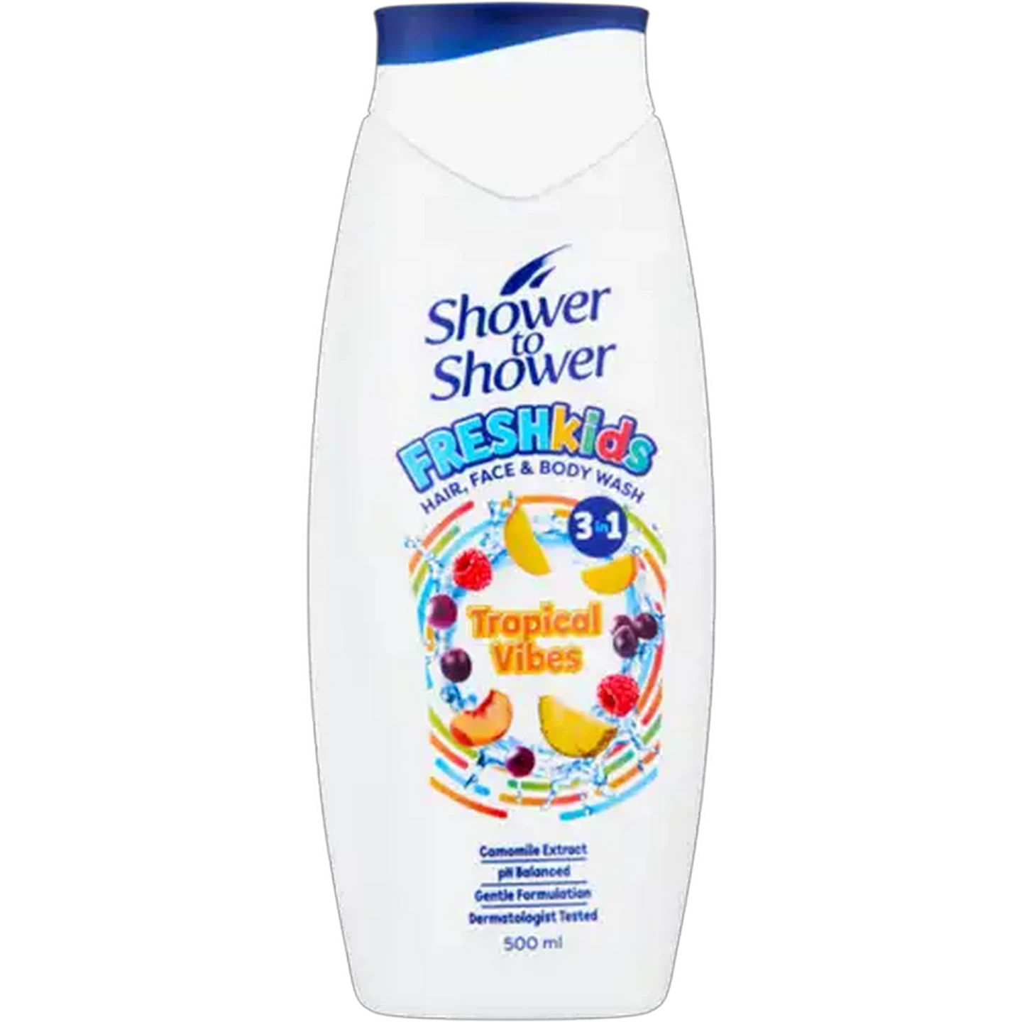 Image of Shower to Shower Freshkids Tropical Vibes 3-In-1 Hair, Face & Body Wash 500ml