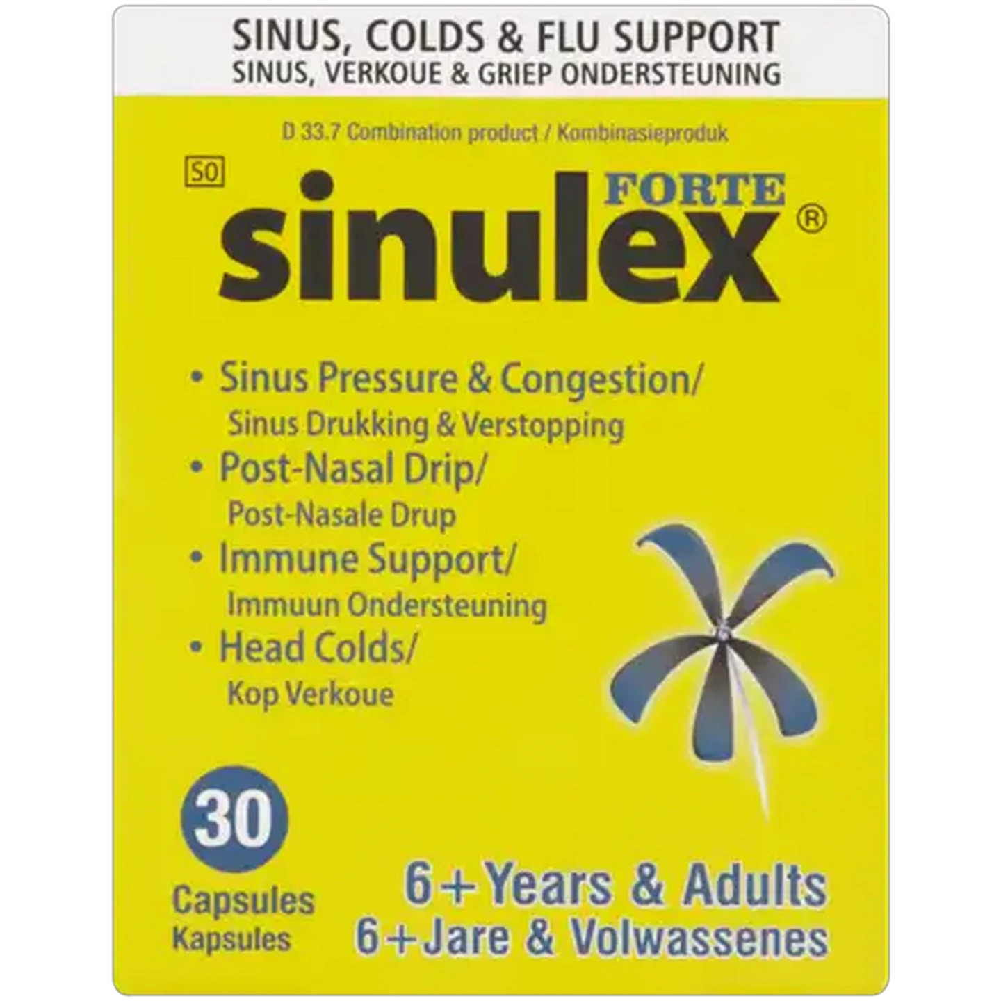 Image of Sinulex Forte Sinus, Colds & Flu Support Capsules 30-Pack