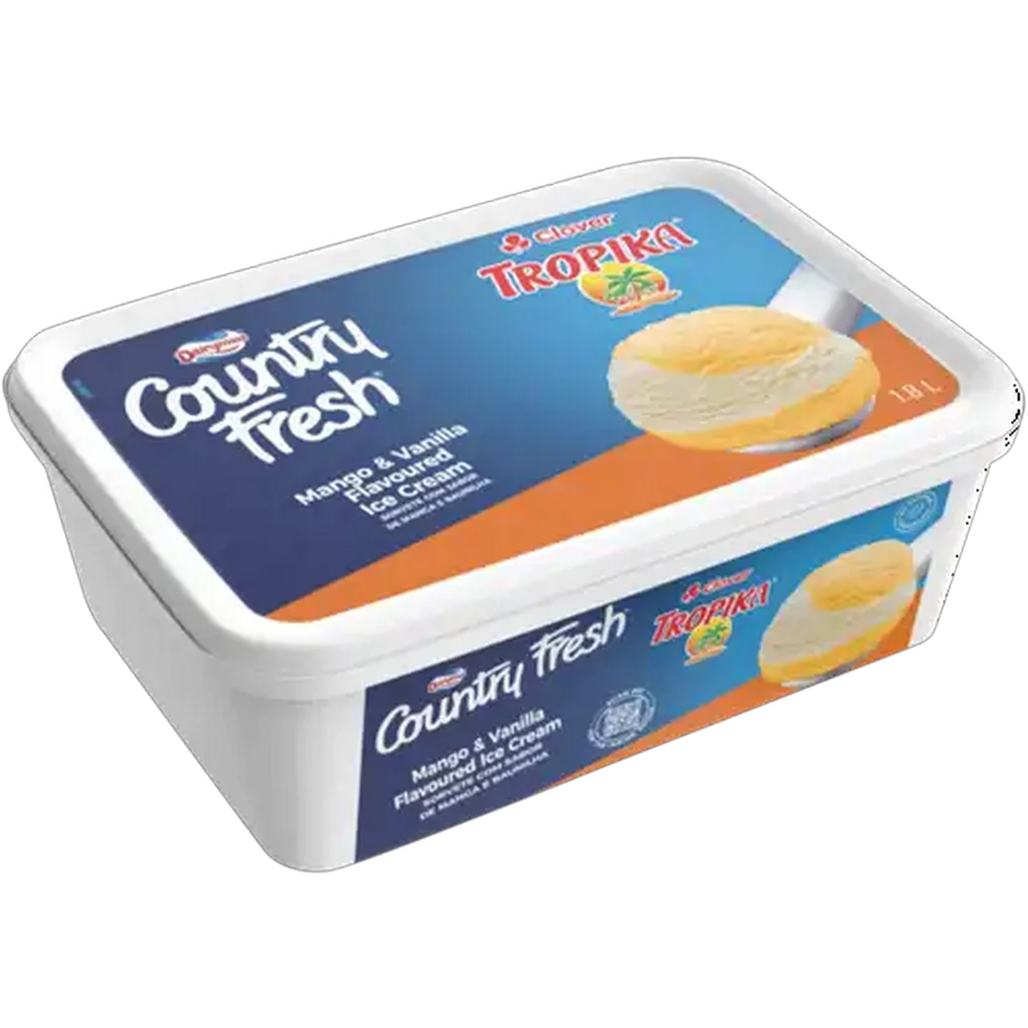 Image of Dairymaid Country Fresh Mango & Vanilla Flavoured Tropika Ice Cream 1.8L