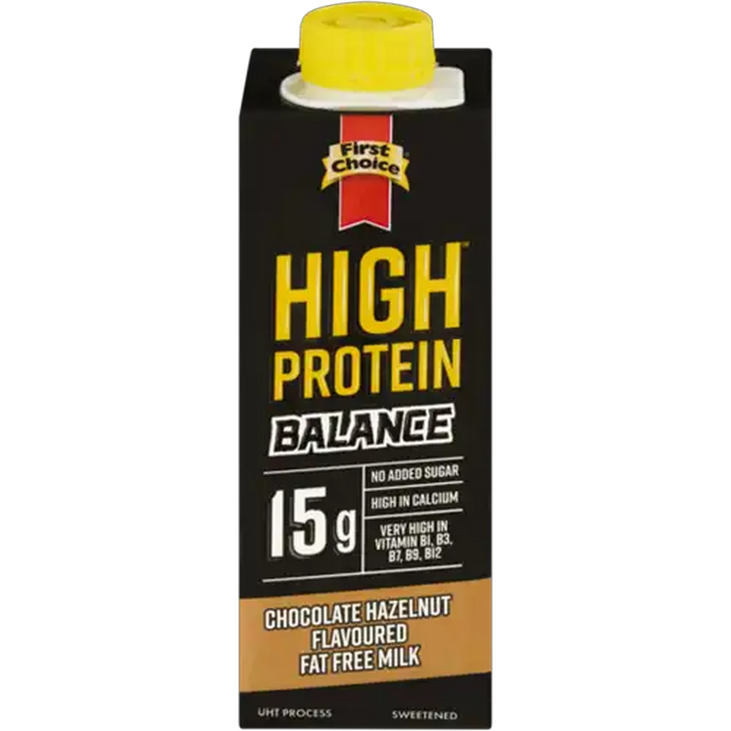 Image of First Choice High Protein Balance Chocolate Hazelnut Flavoured Fat Free Milk 250ml