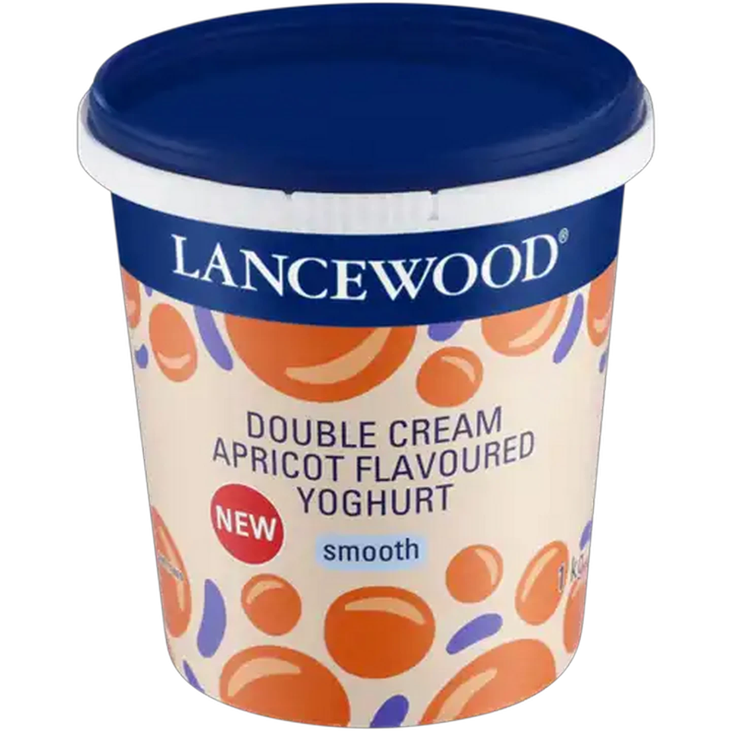 Image of LANCEWOOD Apricot Flavoured Double Cream Smooth Yoghurt 1kg