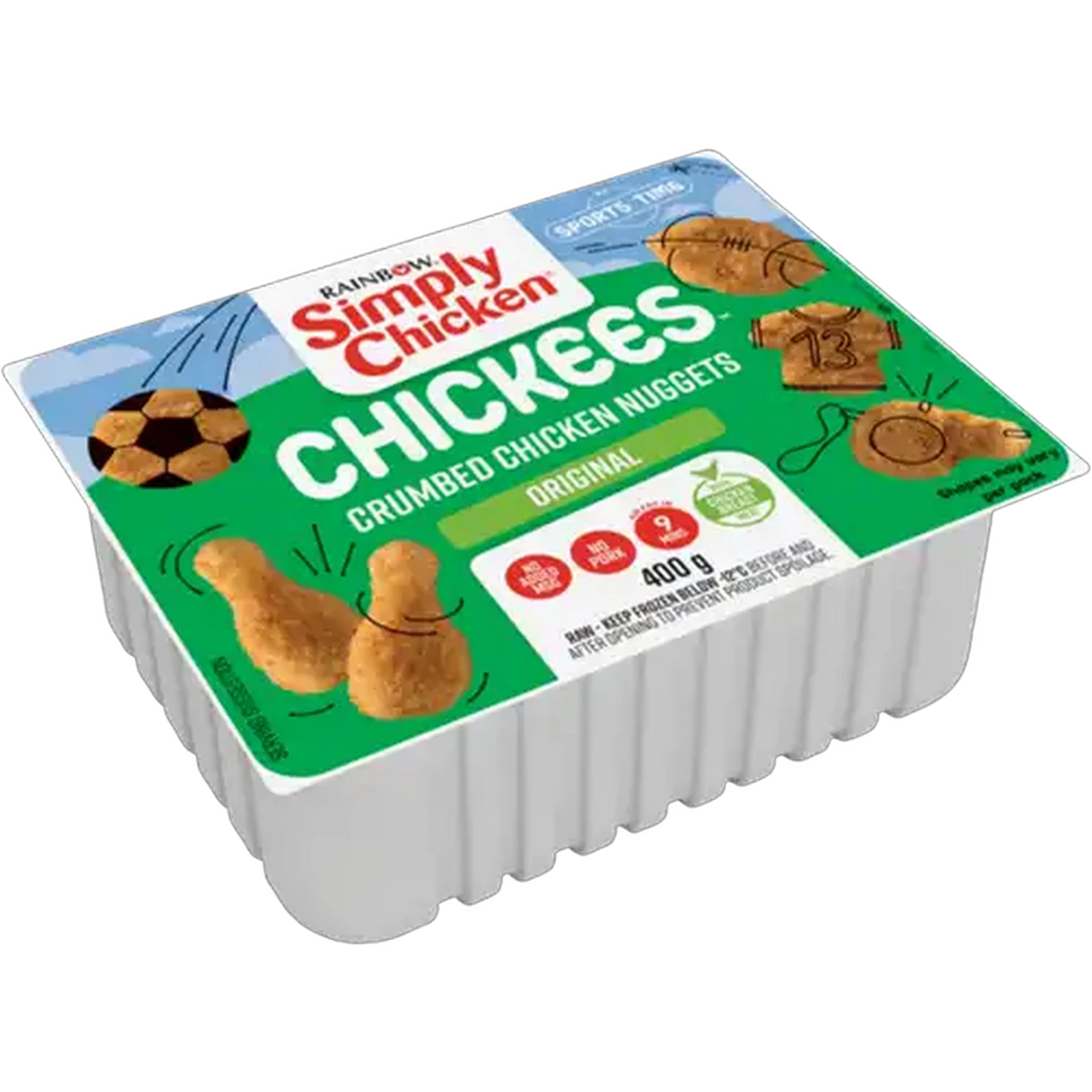 Image of RAINBOW Simply Chicken Original Frozen Chickees Crumbed Chicken Nuggets 400g