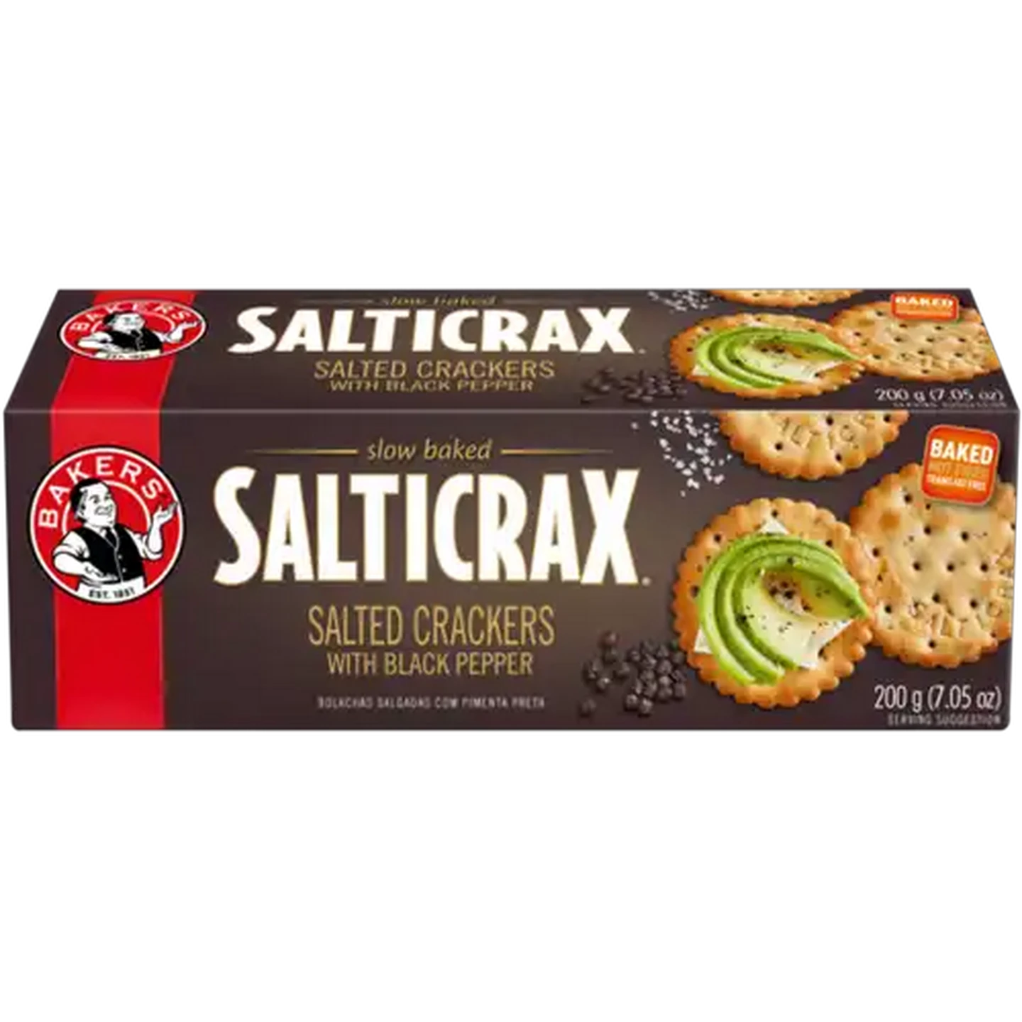 Image of Bakers Salticrax Black Pepper Salted Crackers 200g
