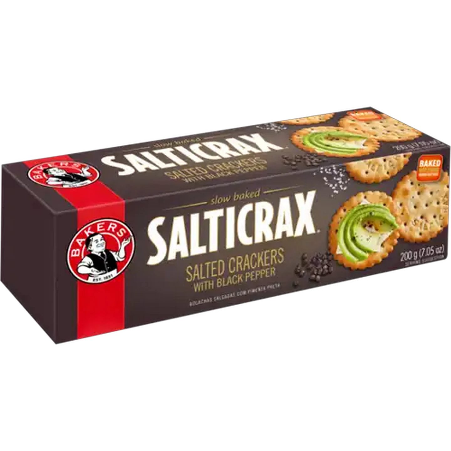 Image of Bakers Salticrax Black Pepper Salted Crackers 200g