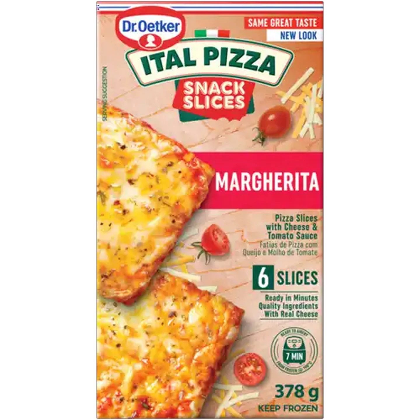 Image of Dr. Oetker Ital Pizza Snack Slices Frozen Margherita Pizza Slices 378g
