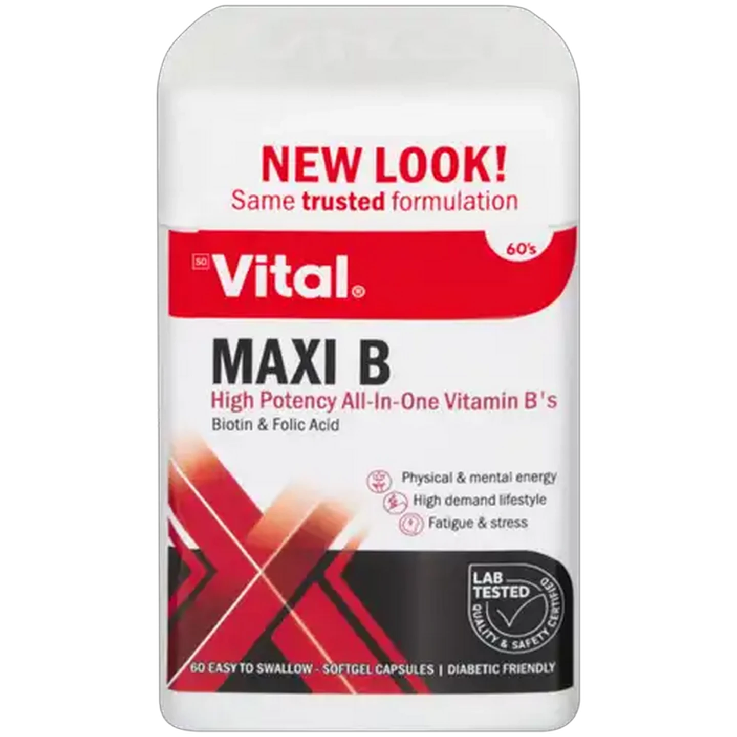 Image of Vital Maxi B with Vitamin C Capsules 60 Pack