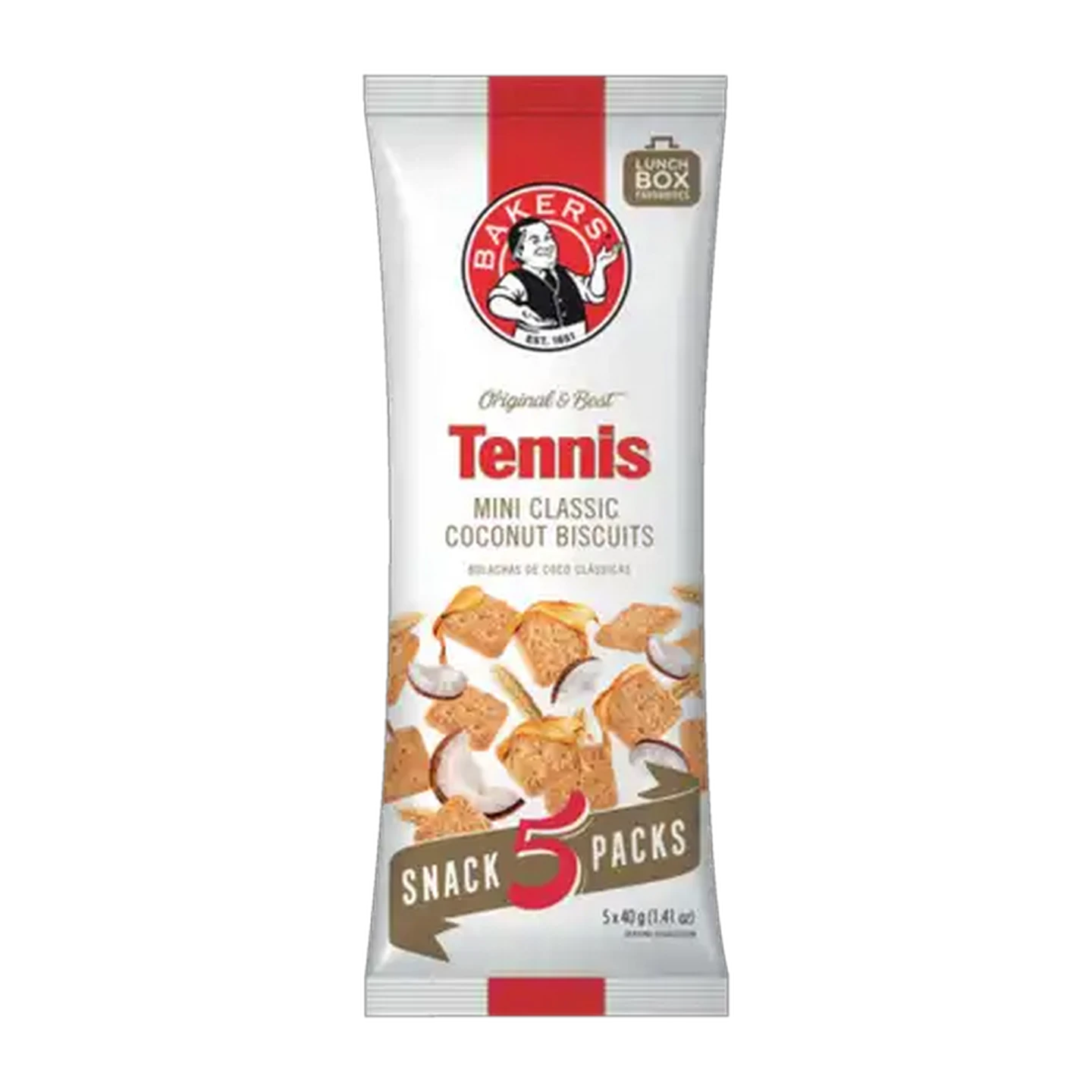Image of Bakers Tennis Mini Classic Coconut Biscuits 5 x 40g