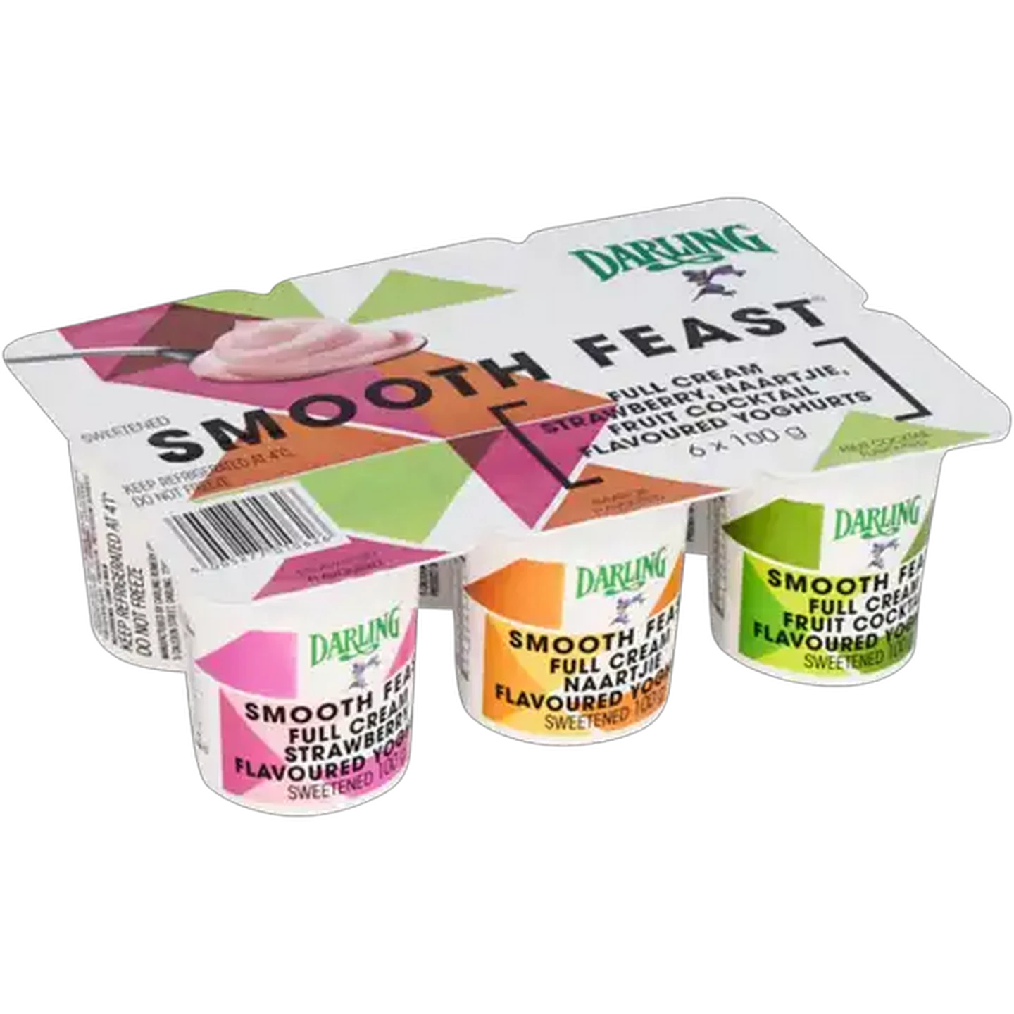 Image of Darling Smooth Feast Assorted Full Cream Yoghurt 6 x 100g