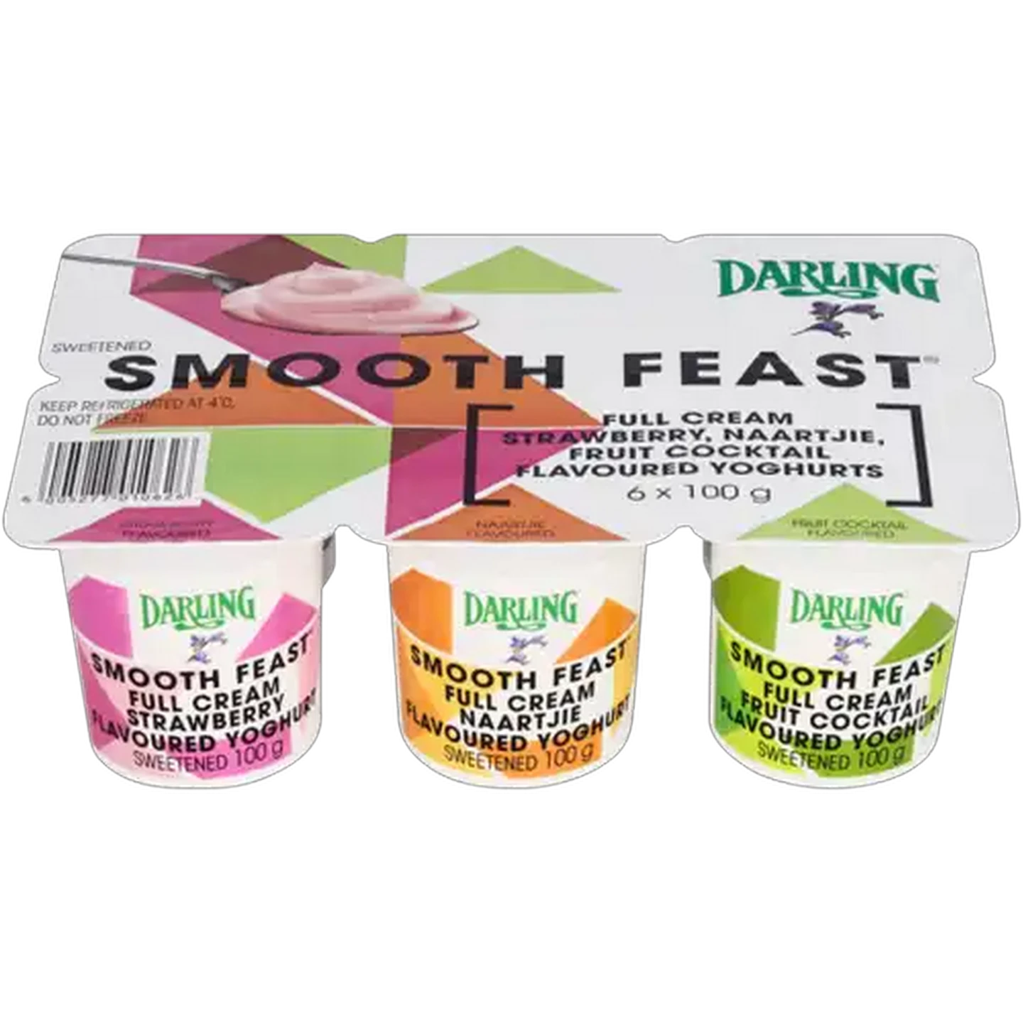 Image of Darling Smooth Feast Assorted Full Cream Yoghurt 6 x 100g