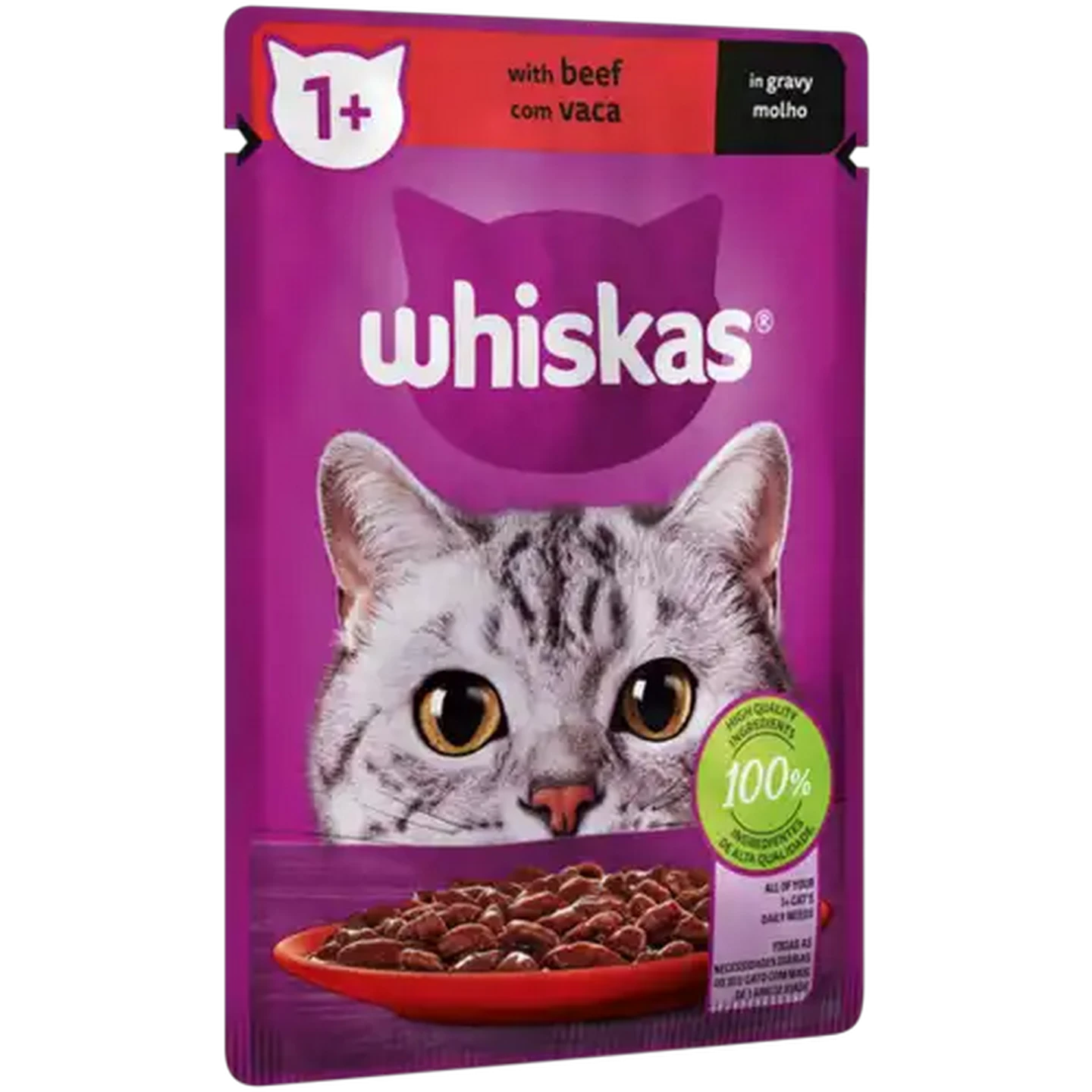Image of Whiskas Beef In Gravy Cat Food 85g