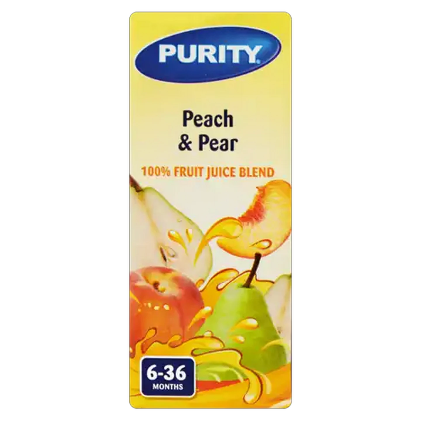 Image of PURITY 100% Peach & Pear Fruit Juice Blend 200ml
