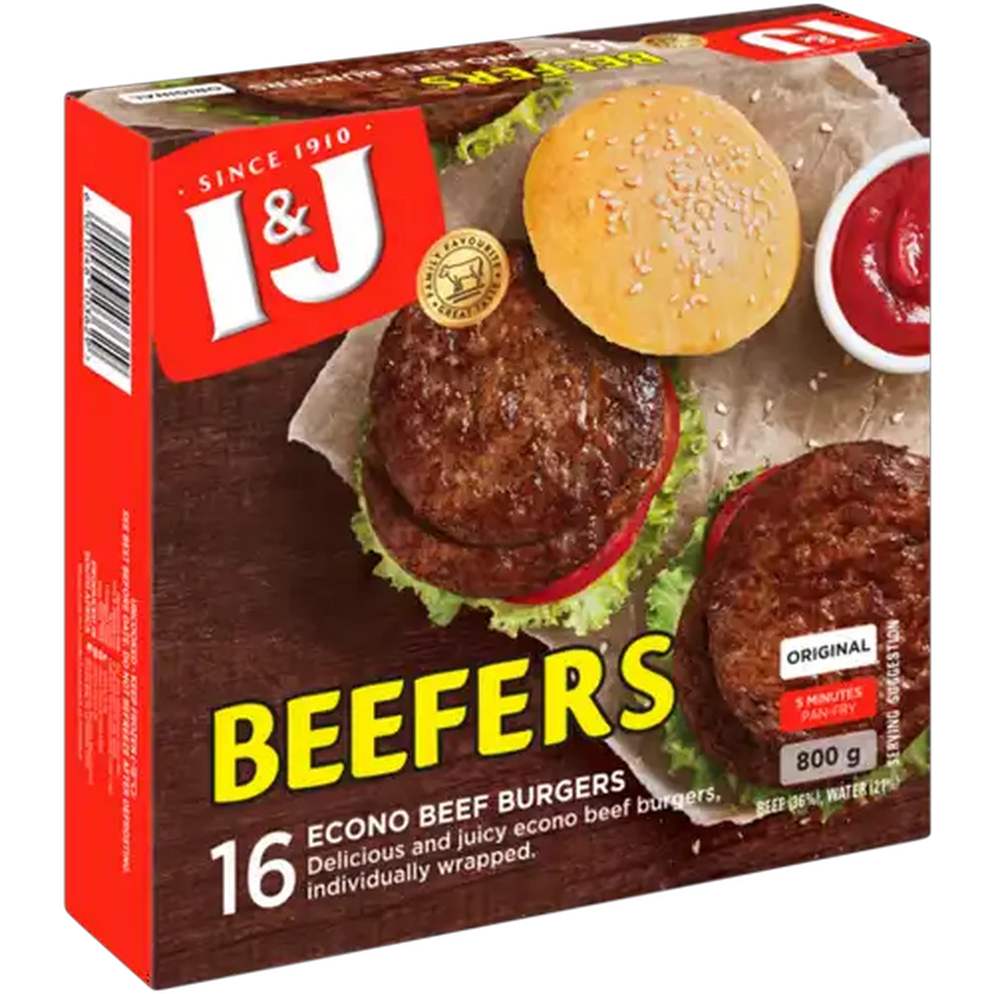Checkers Sixty60 | I&J Beefers Original Frozen Econo Beef Burgers 800g