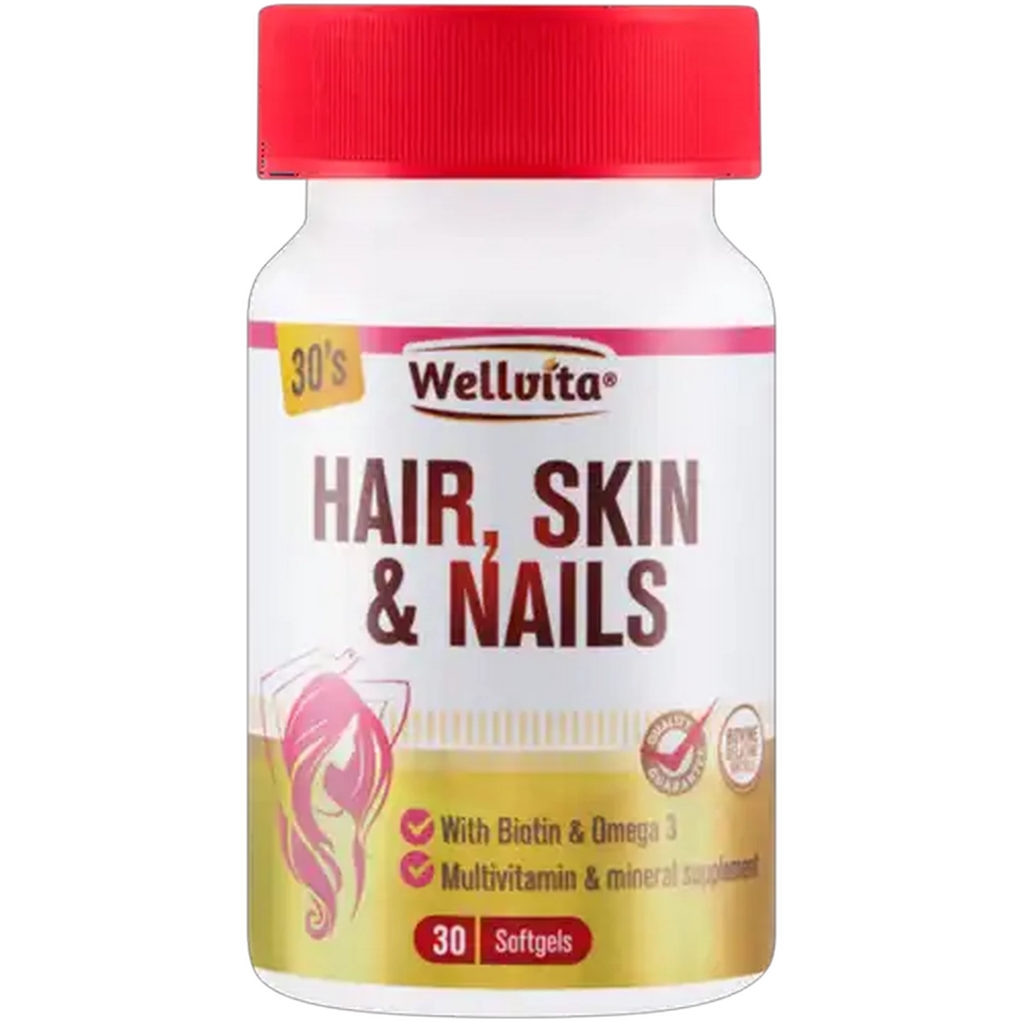 Image of Wellvita Hair, Skin & Nails Softgels 30-Pack