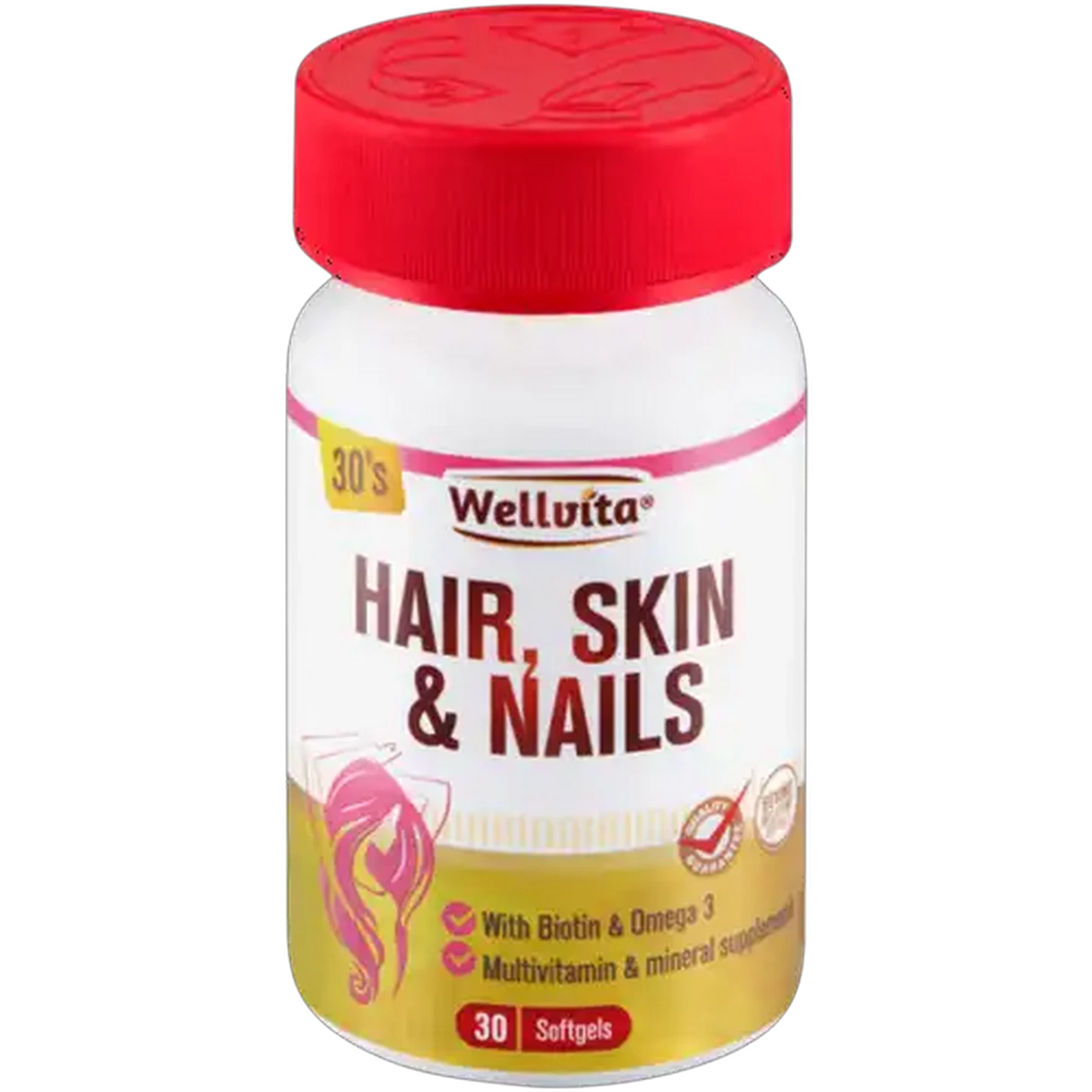 Image of Wellvita Hair, Skin & Nails Softgels 30-Pack