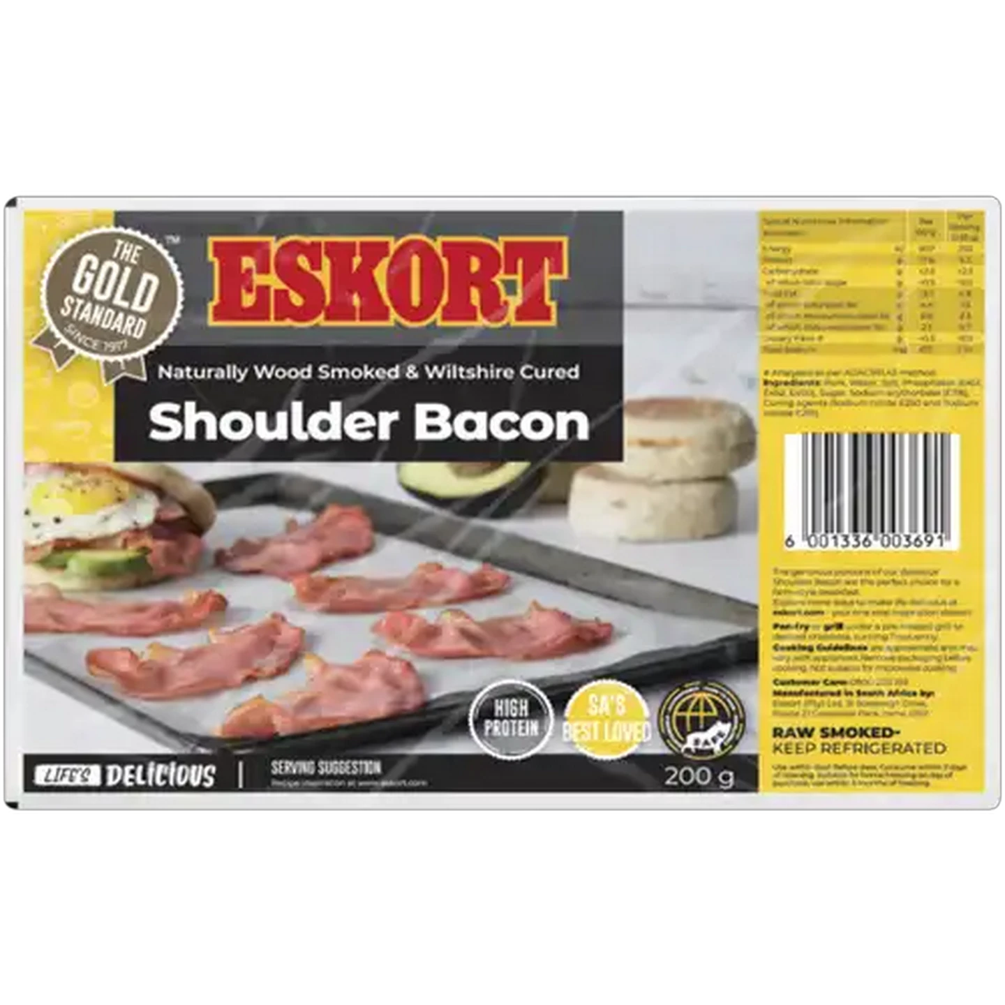 Image of Eskort Wood Smoked Shoulder Bacon 200g