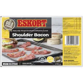 Eskort Wood Smoked Shoulder Bacon 200g