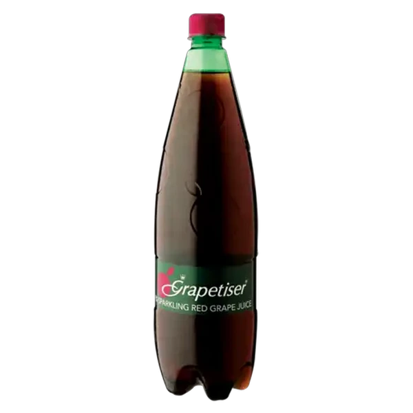 Grapetiser 100% Red Grape Sparkling Juice Bottle 1.25L