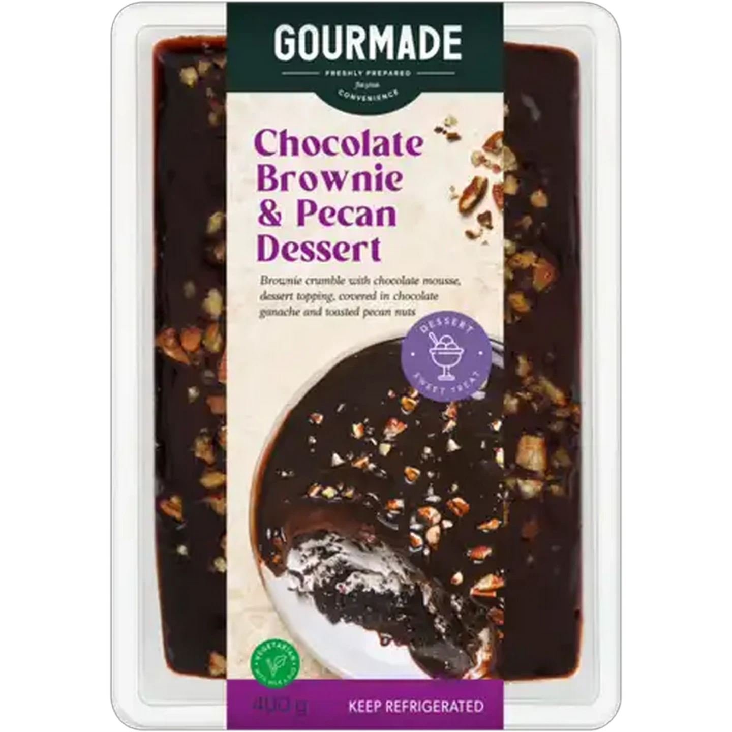 Image of Gourmade Chocolate Brownie & Pecan Dessert 400g