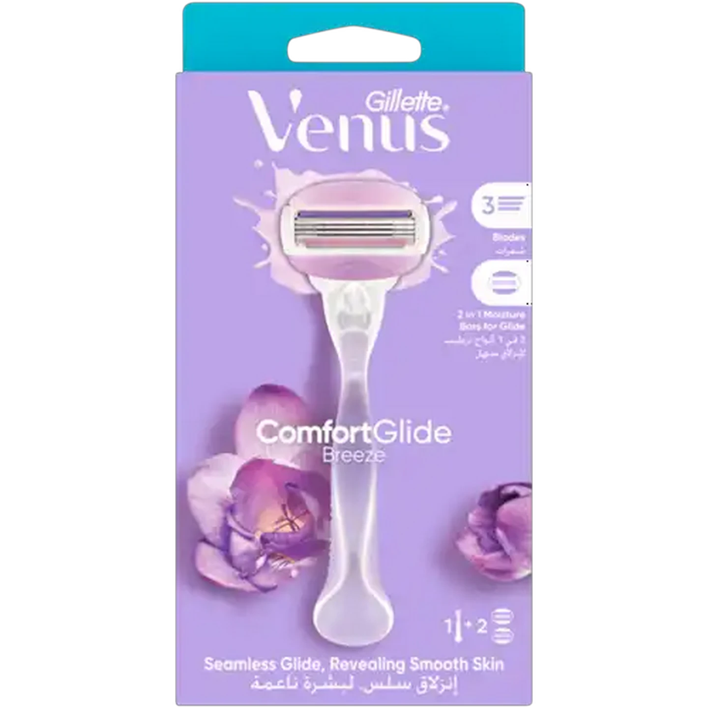 Image of Gillette Venus Breeze Comfortglide Razor with Refill Blades 3 Piece