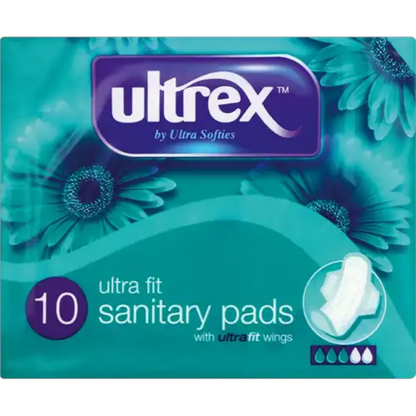 Image of Ultrex Ultra Fit Sanitary Pads 10 Pack